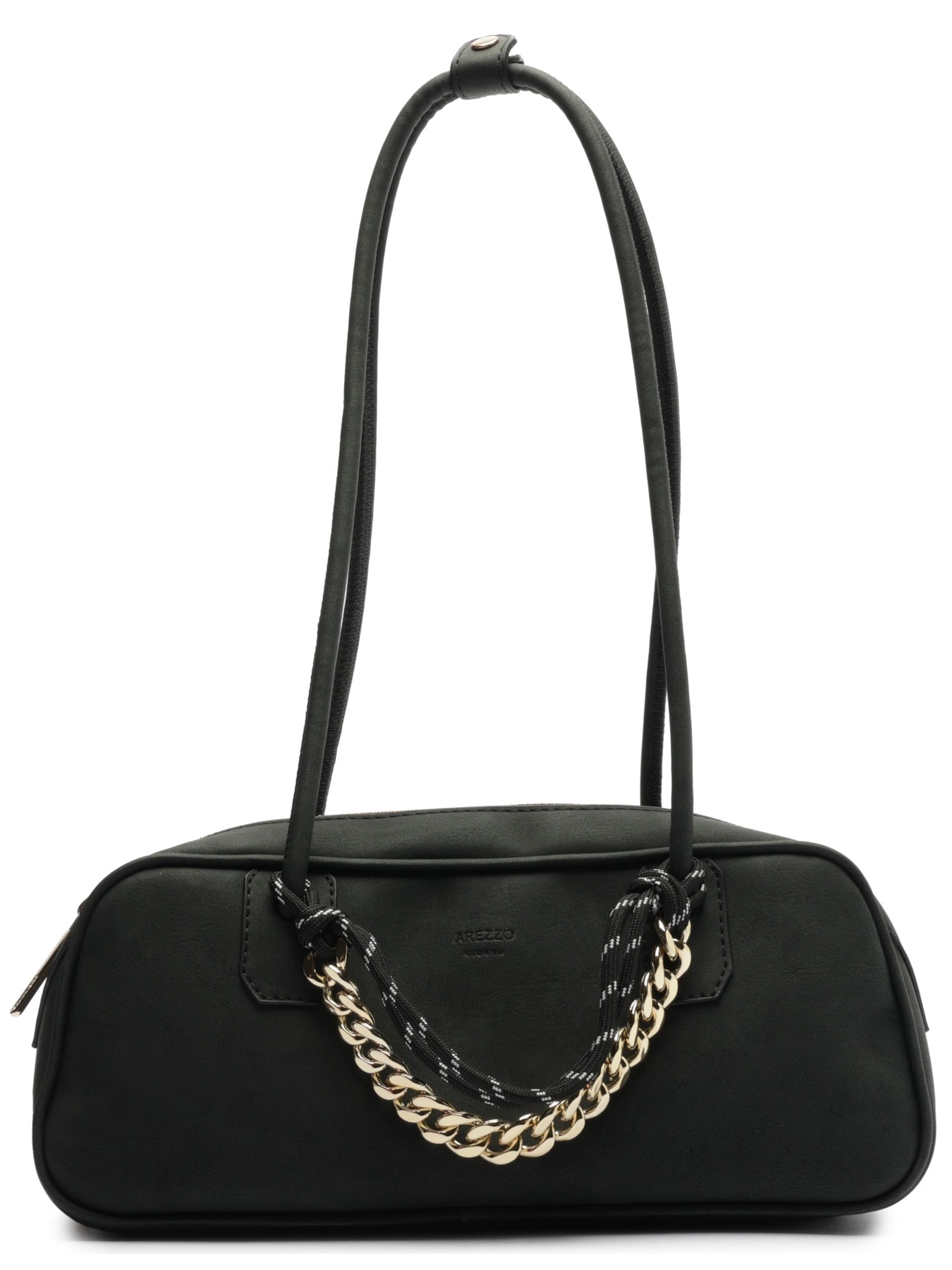Bolsa Feminina Bowling Nobuck Grande Cordão Preto Arezzo