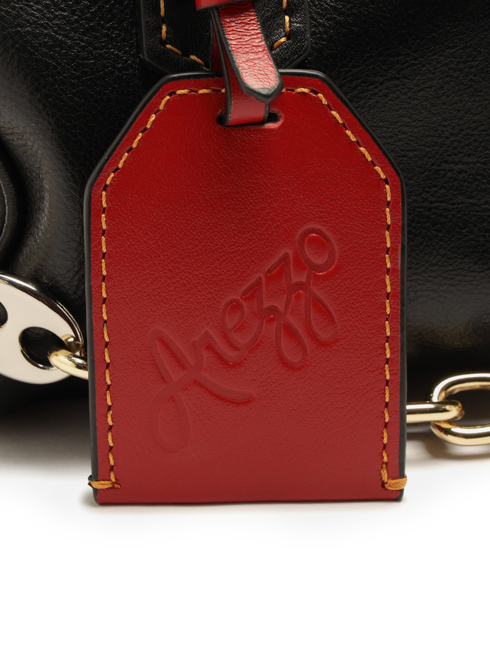 Bolsa Feminina Bowling Tiracolo Couro Pequena Corrente Preto Arezzo