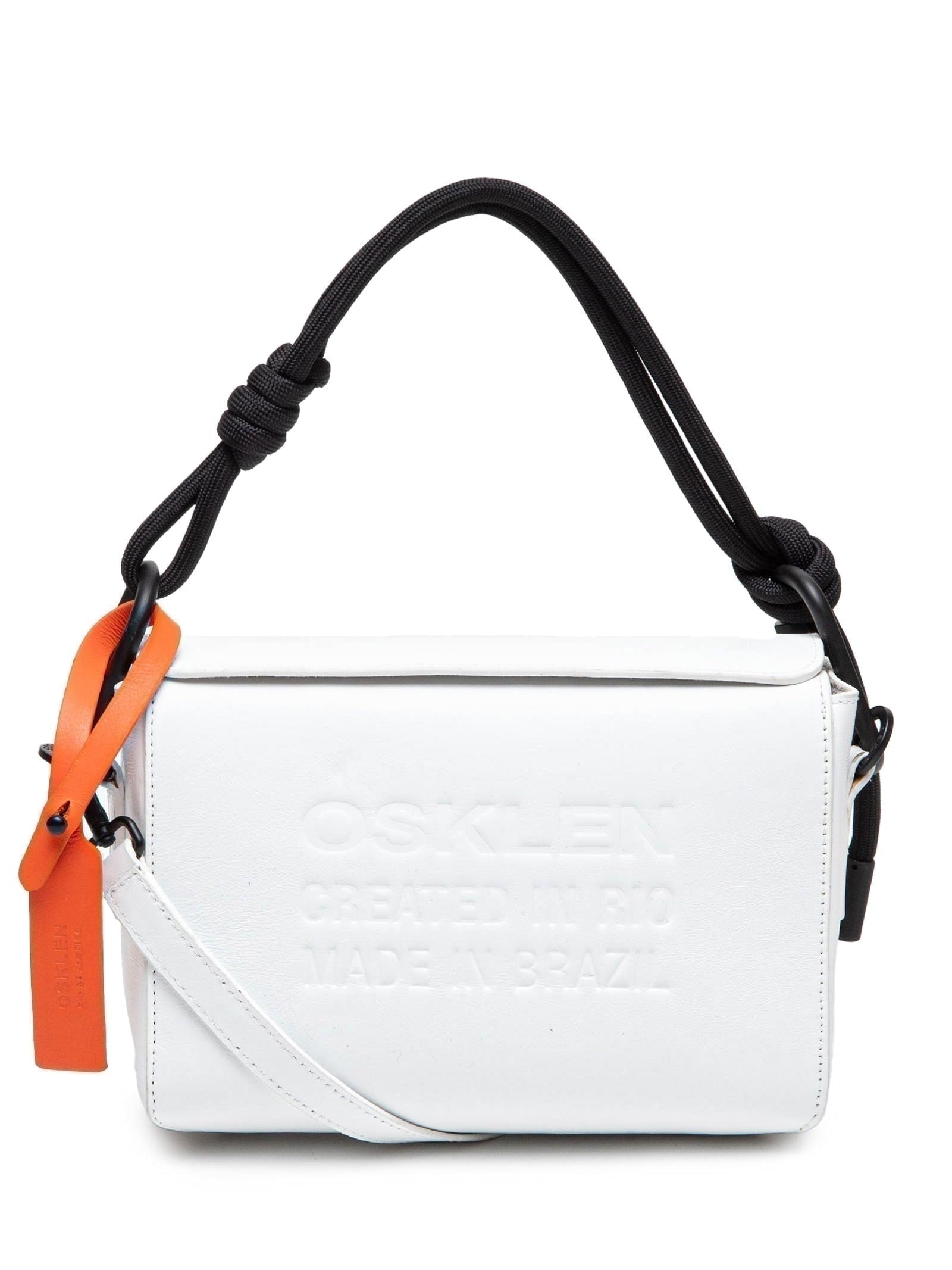 Bolsa Feminina Box Couro Color Branco Osklen