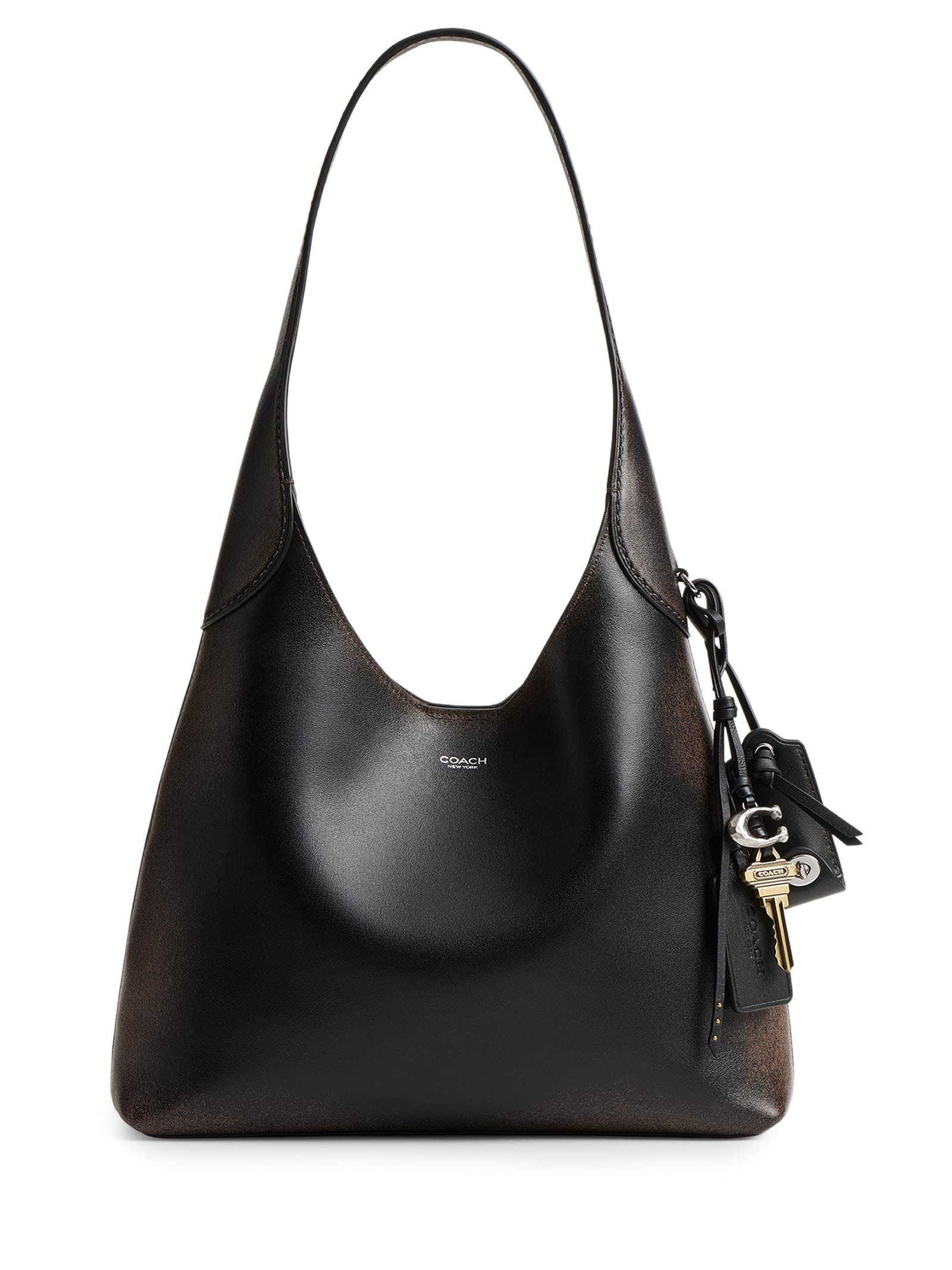 Bolsa Feminina Brooklyn Shoulder 28 Loved Leather Preto Coach