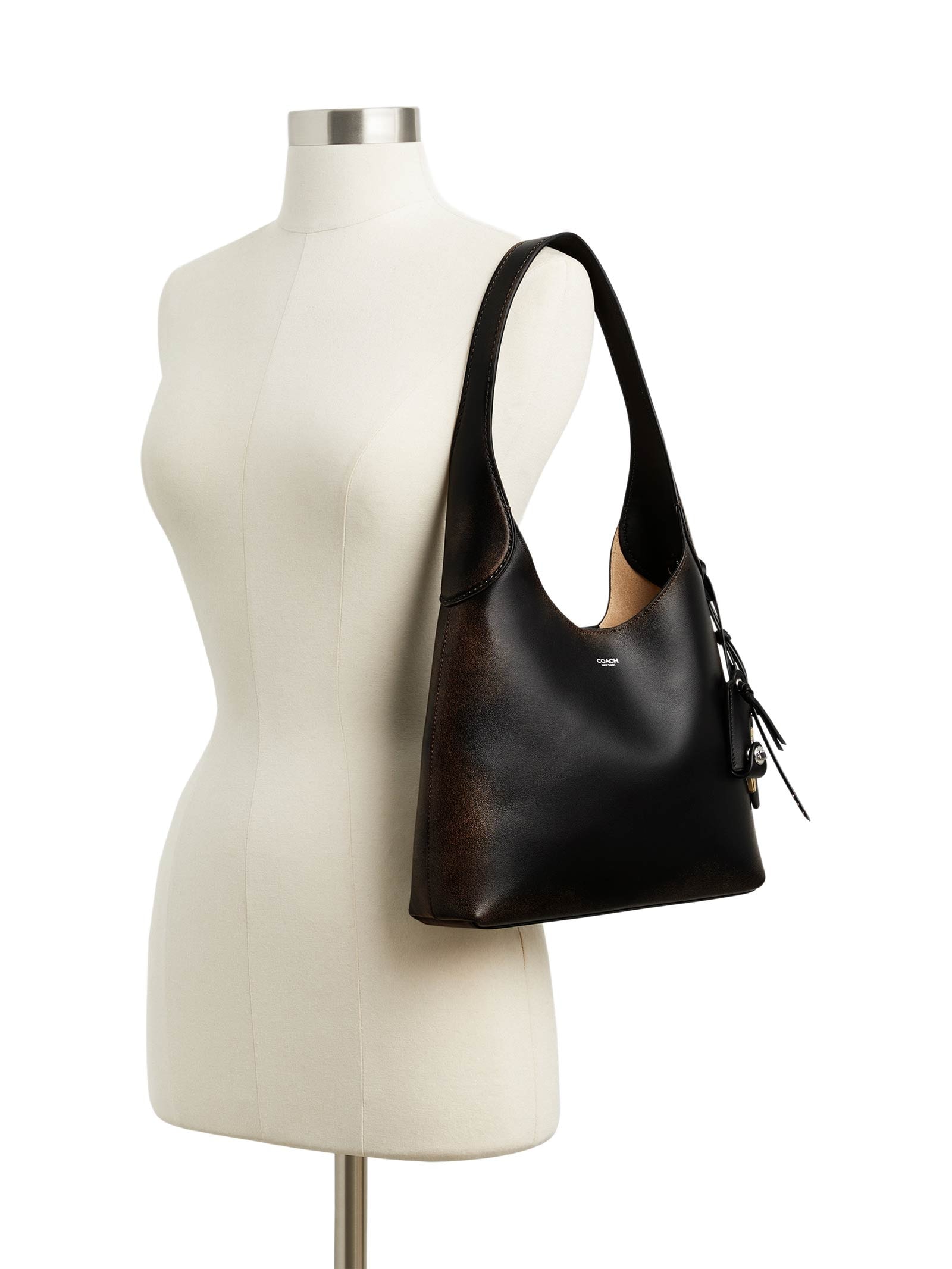 Bolsa Feminina Brooklyn Shoulder 28 Loved Leather Preto Coach