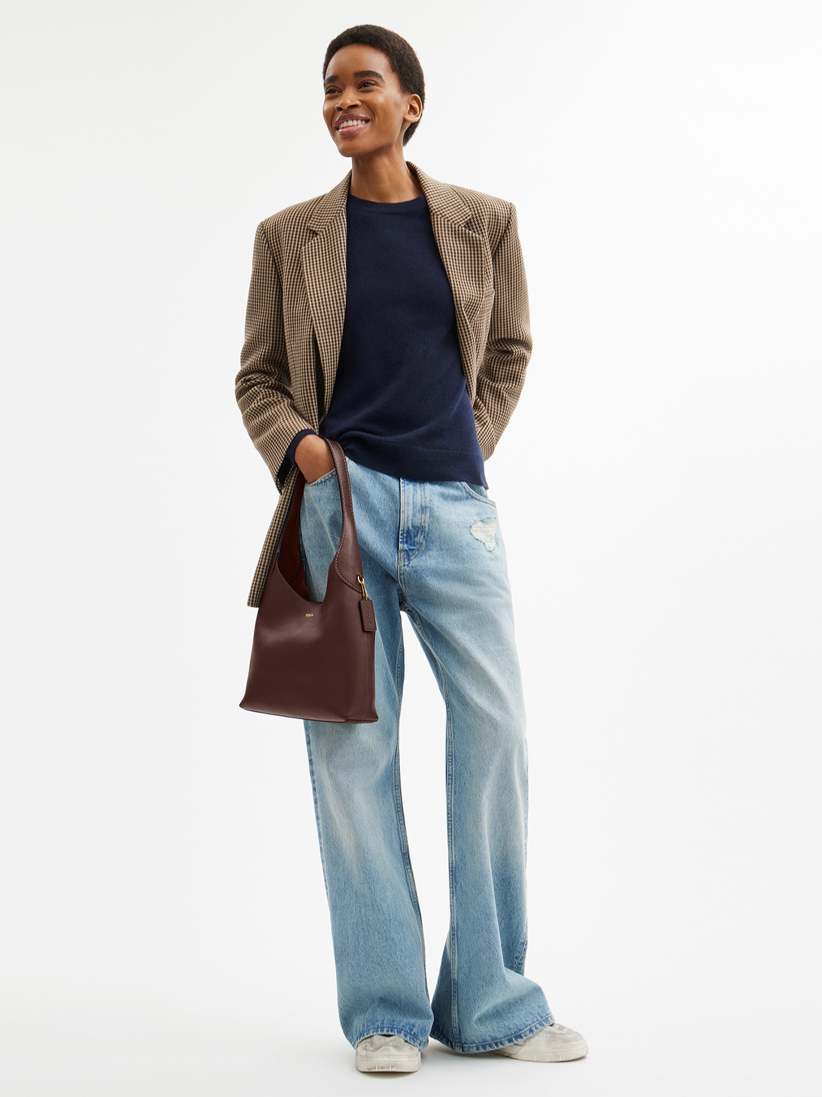 Bolsa Feminina Brooklyn Shoulder 28 Maple Marrom Coach