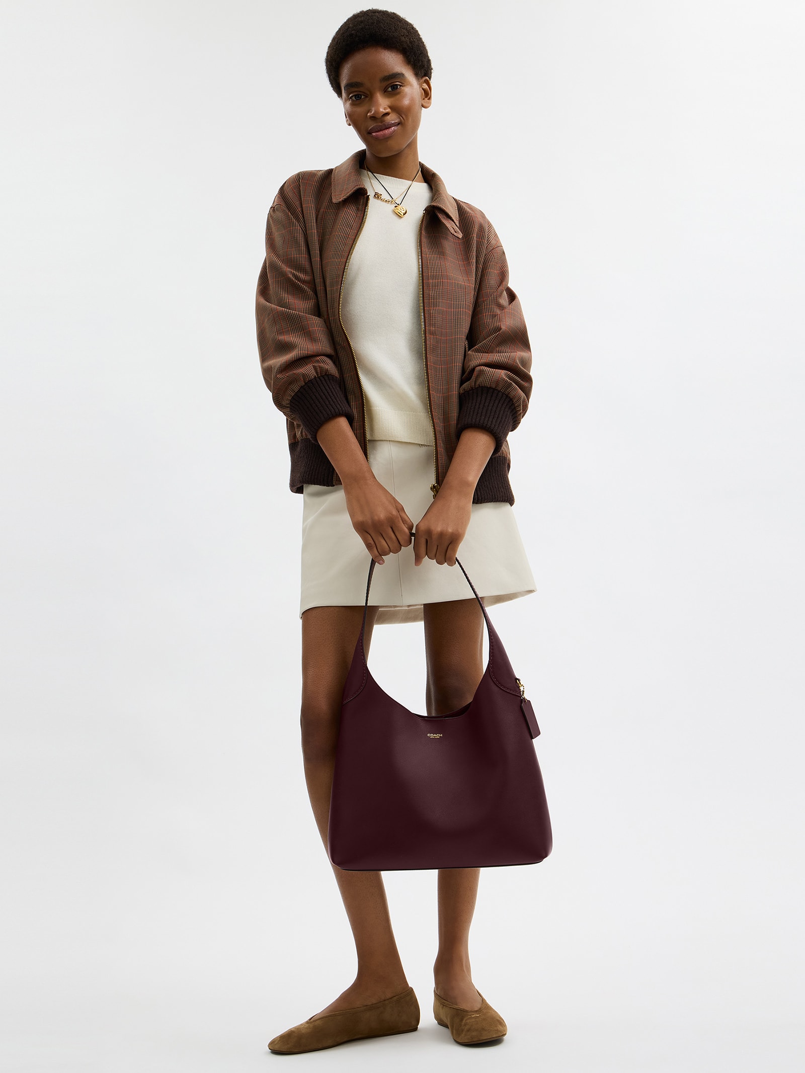 Bolsa Feminina Brooklyn Shoulder 34 Grande Vermelho Coach