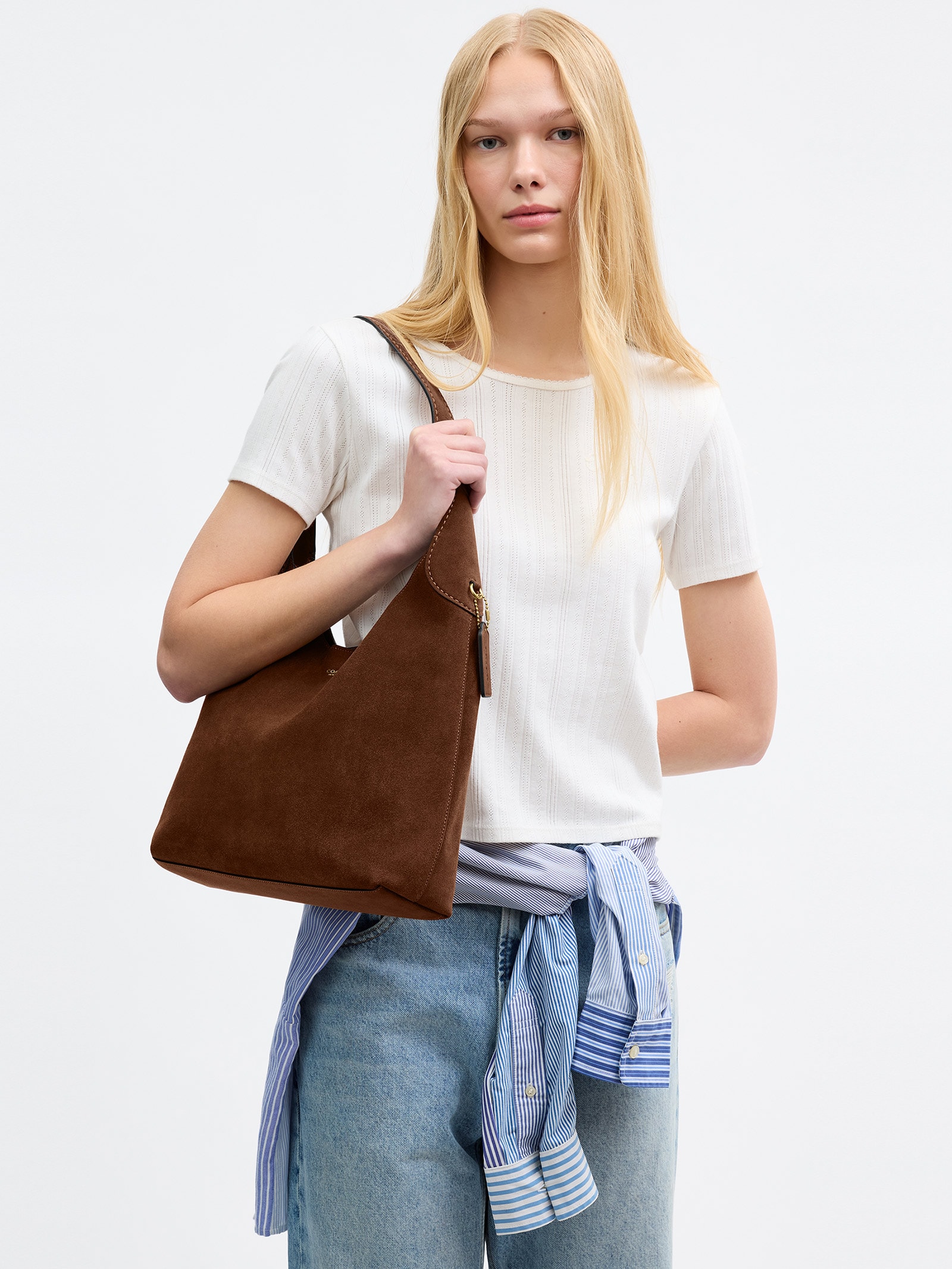 Bolsa Feminina Brooklyn Shoulder 34 – Marrom Coach