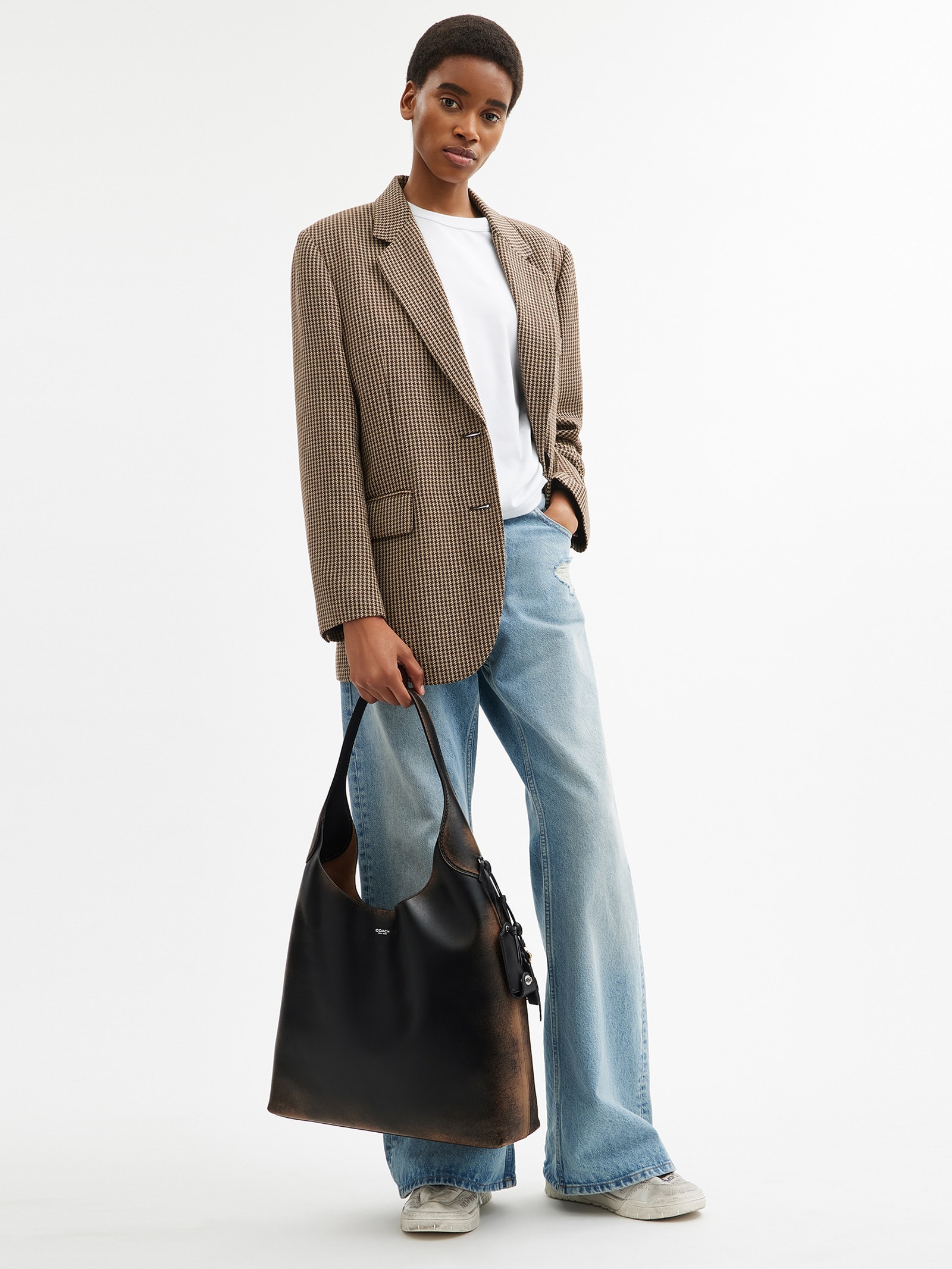 Bolsa Feminina Brooklyn Shoulder 39 Loved Leather Preto Coach