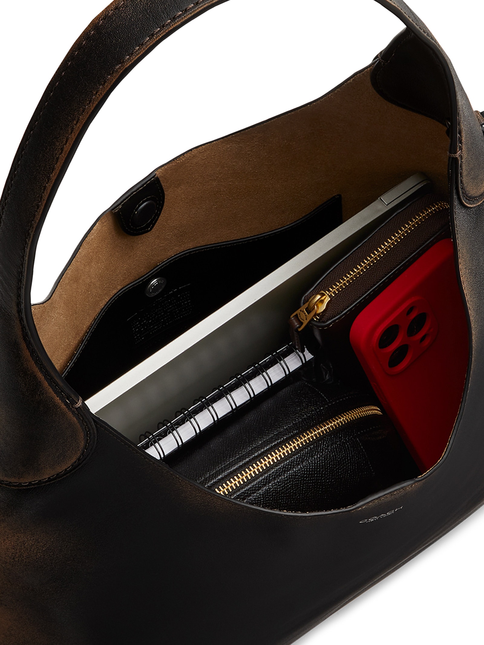 Bolsa Feminina Brooklyn Shoulder 39 Loved Leather Preto Coach