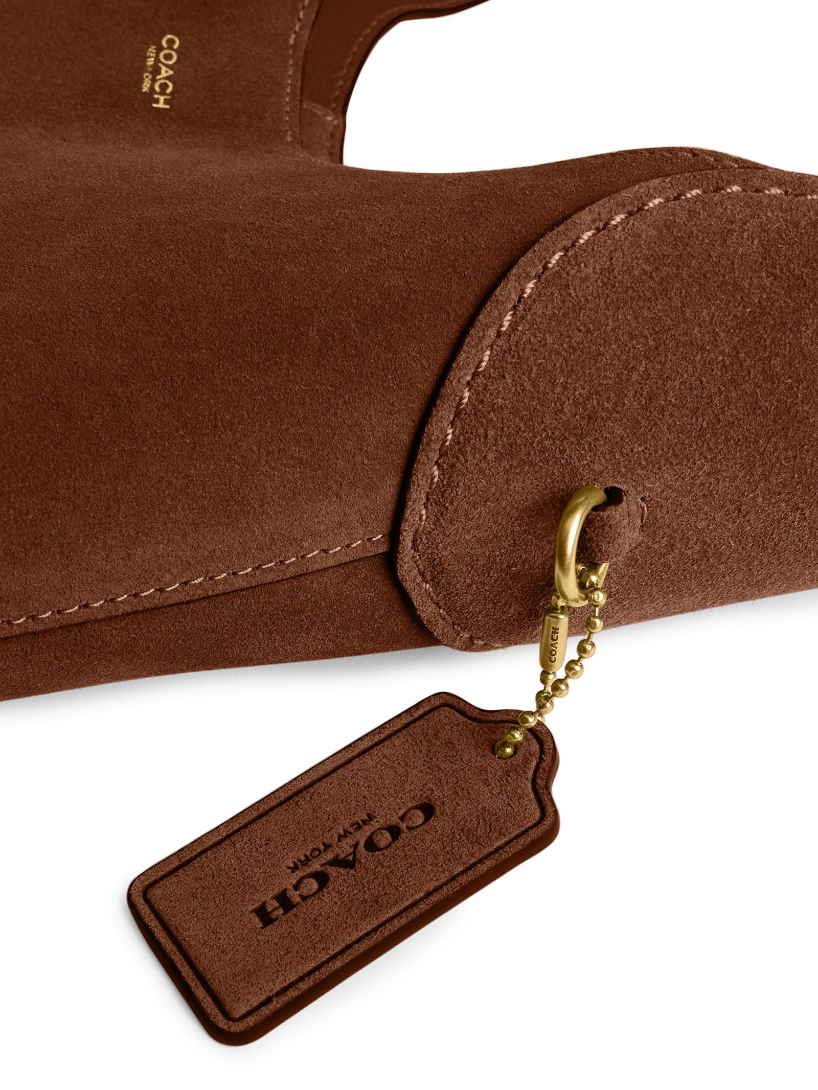 Bolsa Feminina Brooklyn Shoulder Suede 26 Marrom Coach