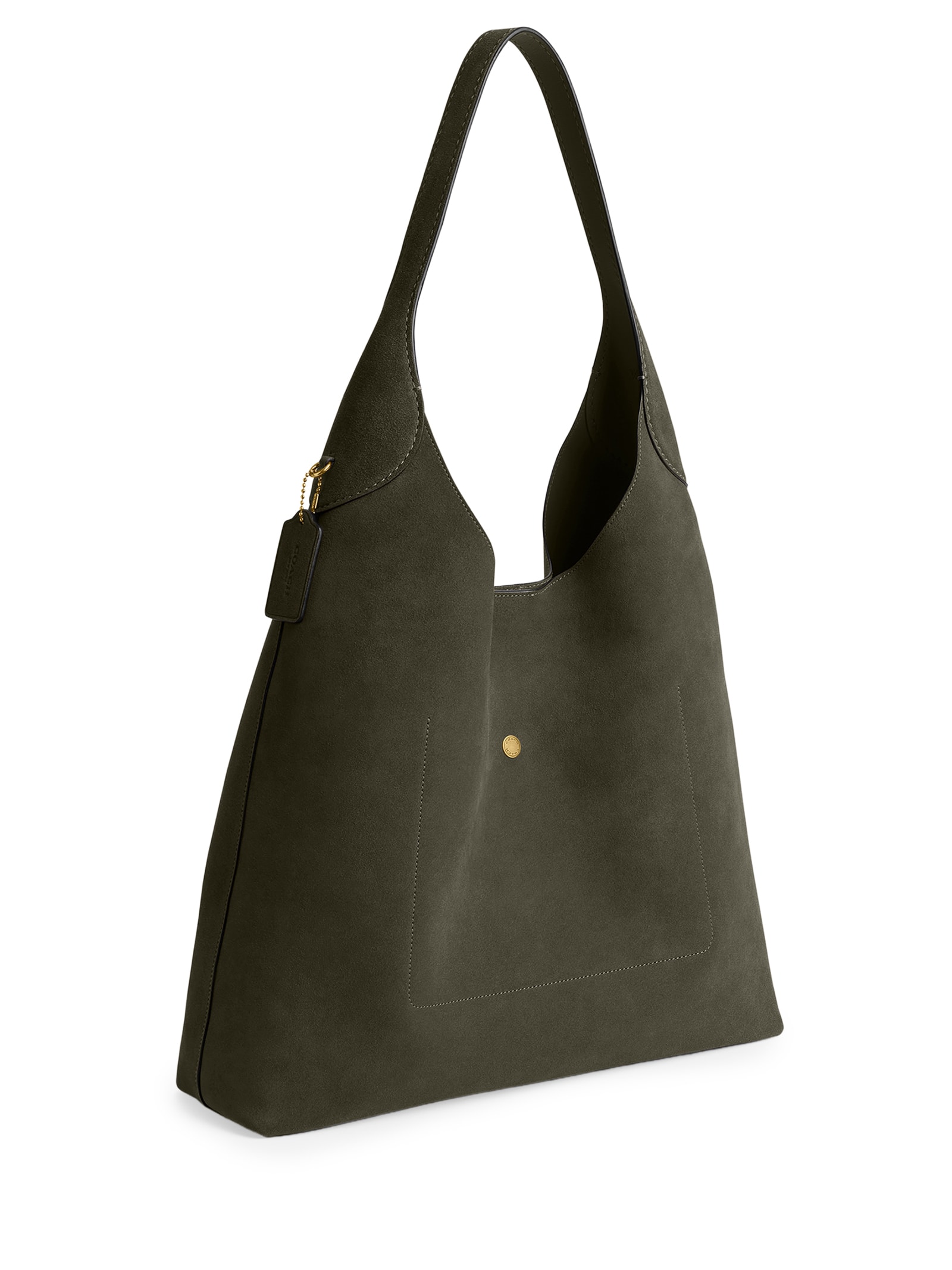 Bolsa Feminina Brooklyn Shoulder Suede Verde Coach