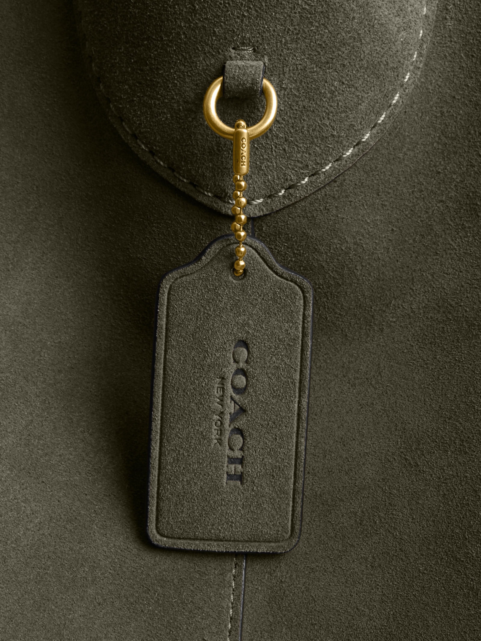 Bolsa Feminina Brooklyn Shoulder Suede Verde Coach