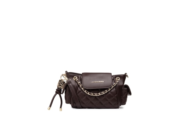 Bolsa Feminina Bucket Alça De Ombro Correntes - Marrom