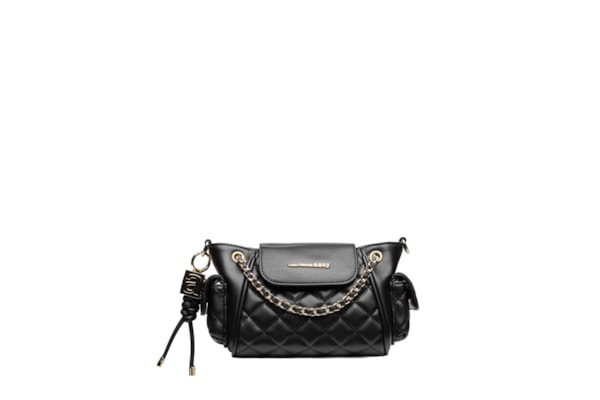 Bolsa Feminina Bucket Alça de Ombro Correntes - Preto