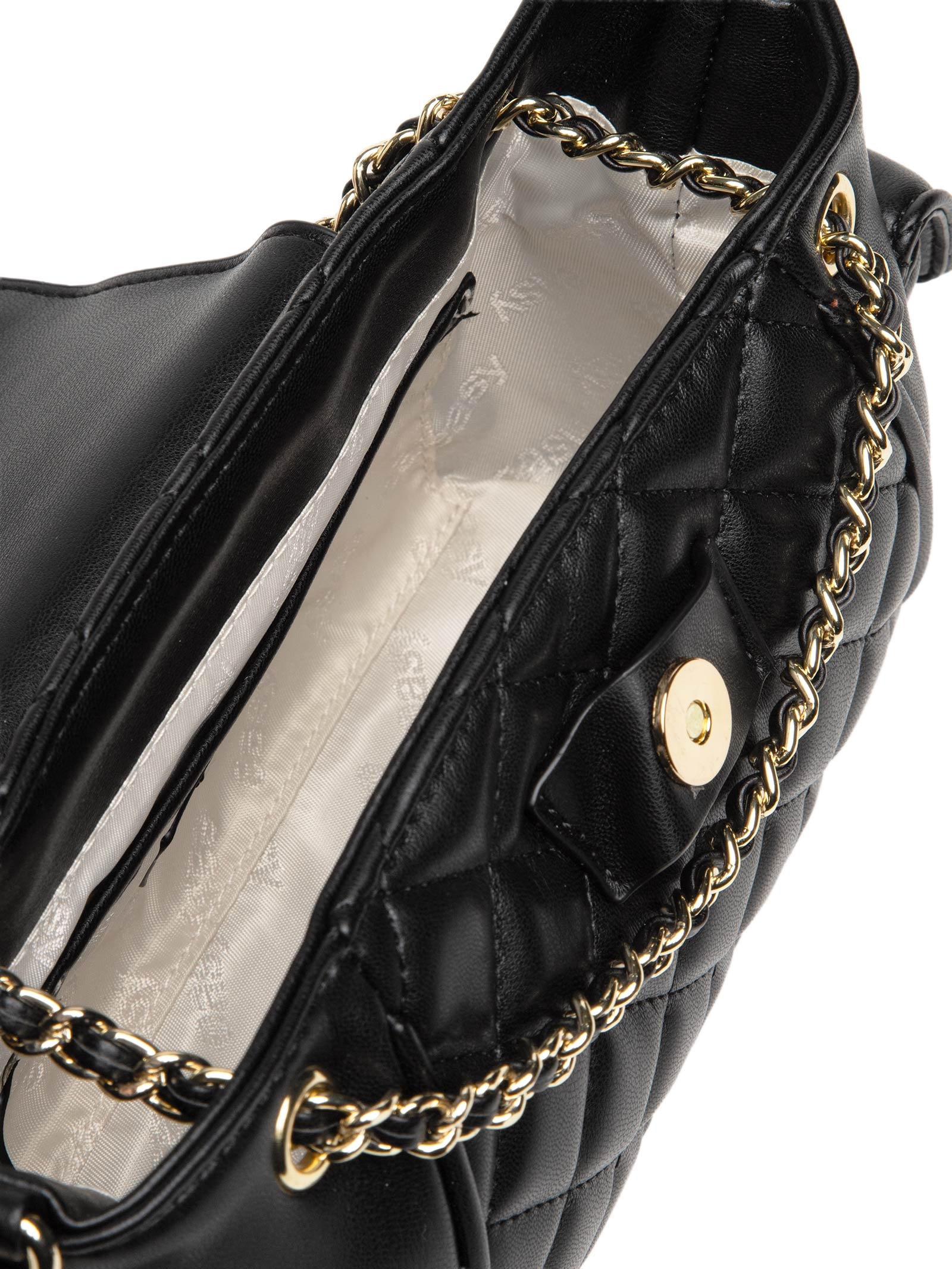 Bolsa Feminina Bucket Alça de Ombro Correntes – Preto Lança Perfume