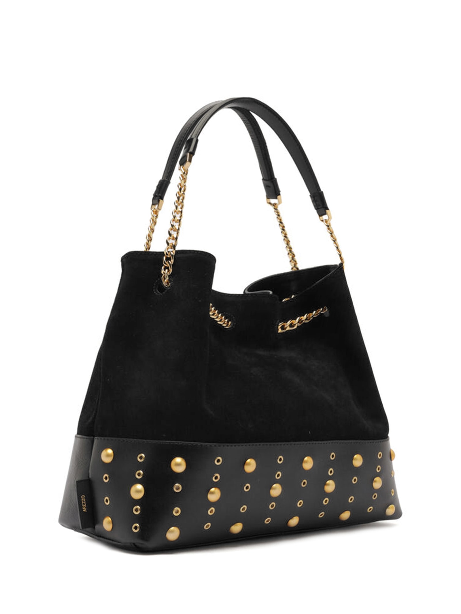Bolsa Feminina Bucket Couro Acamurçado Grande Preto Arezzo