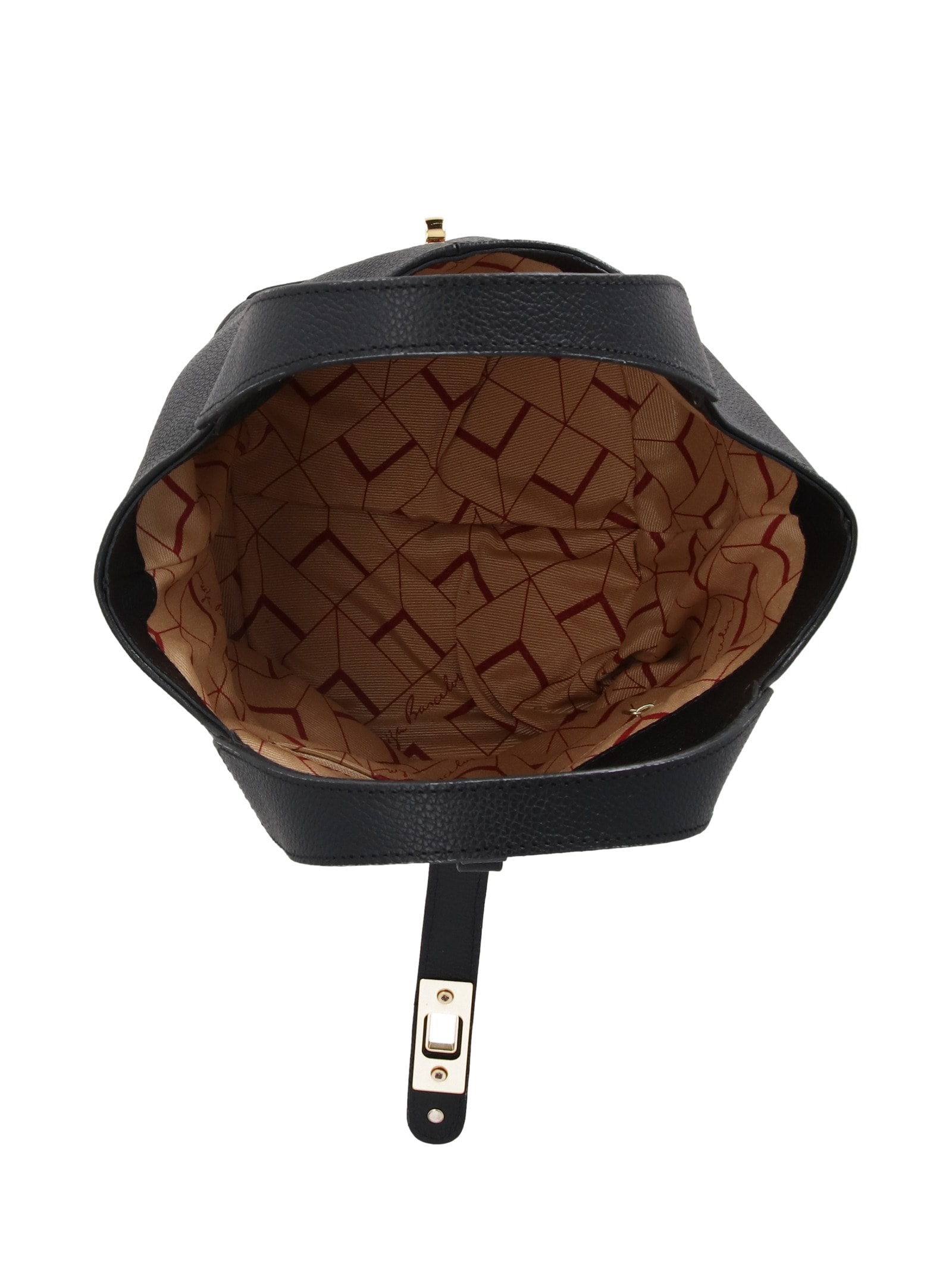 Bolsa Feminina Bucket Pequena Em Couro Preto Luiza Barcelos