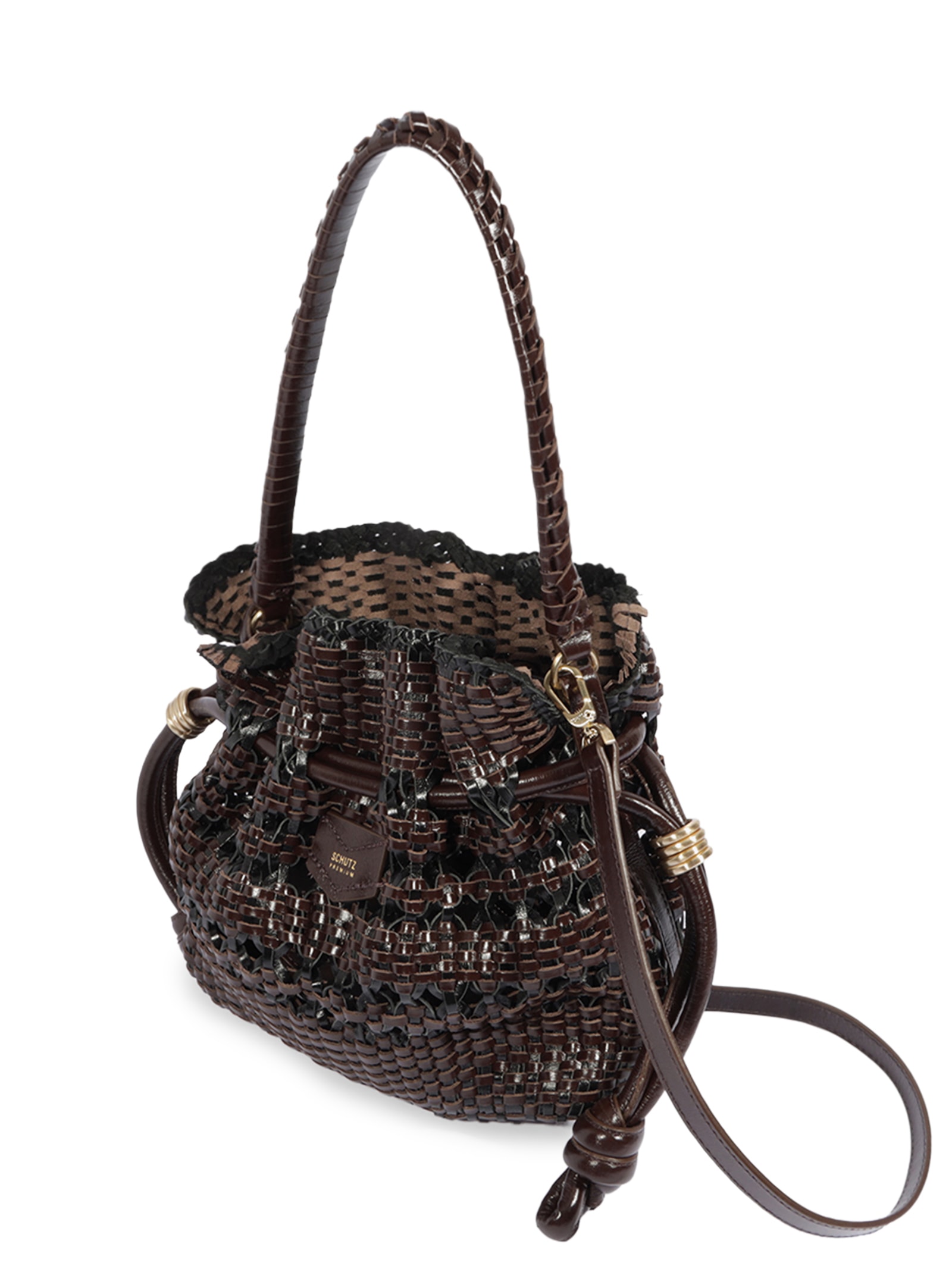 Bolsa Feminina Bucket Toulerie Média Couro Marrom Schutz