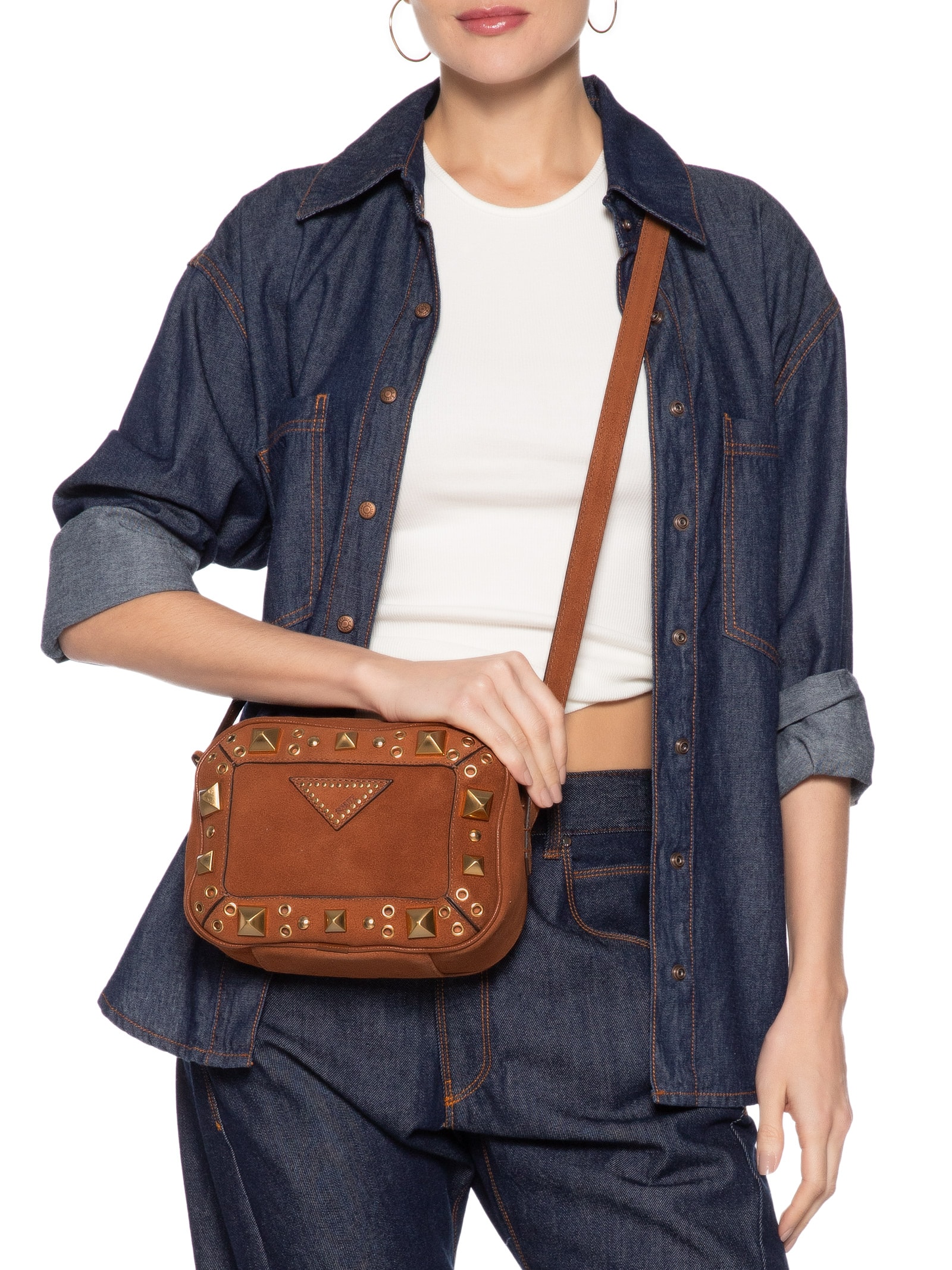 Schutz - Bolsa Feminina Camera Bag Couro - Marrom