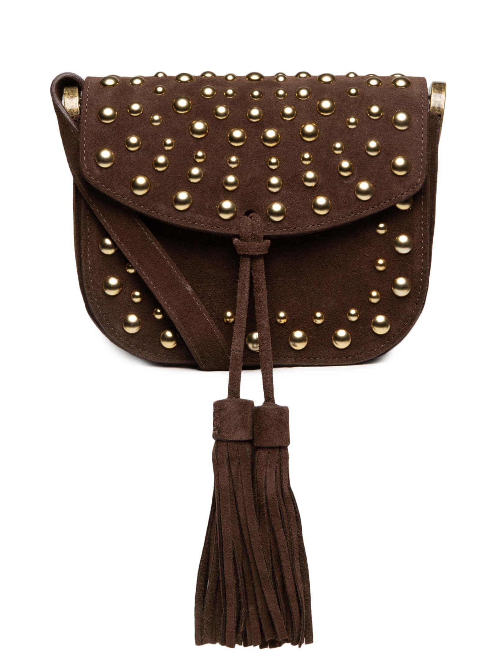Bolsa Feminina Camurça Coffee Marrom Luiza Barcelos