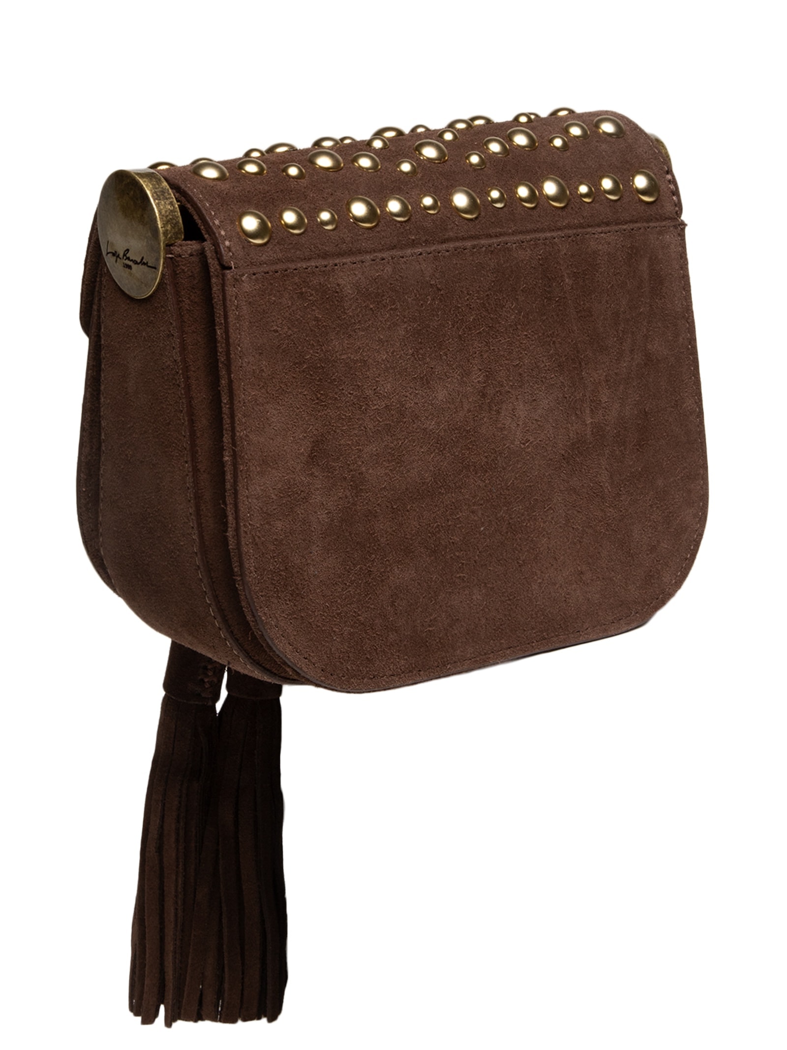 Bolsa Feminina Camurça Coffee Marrom Luiza Barcelos