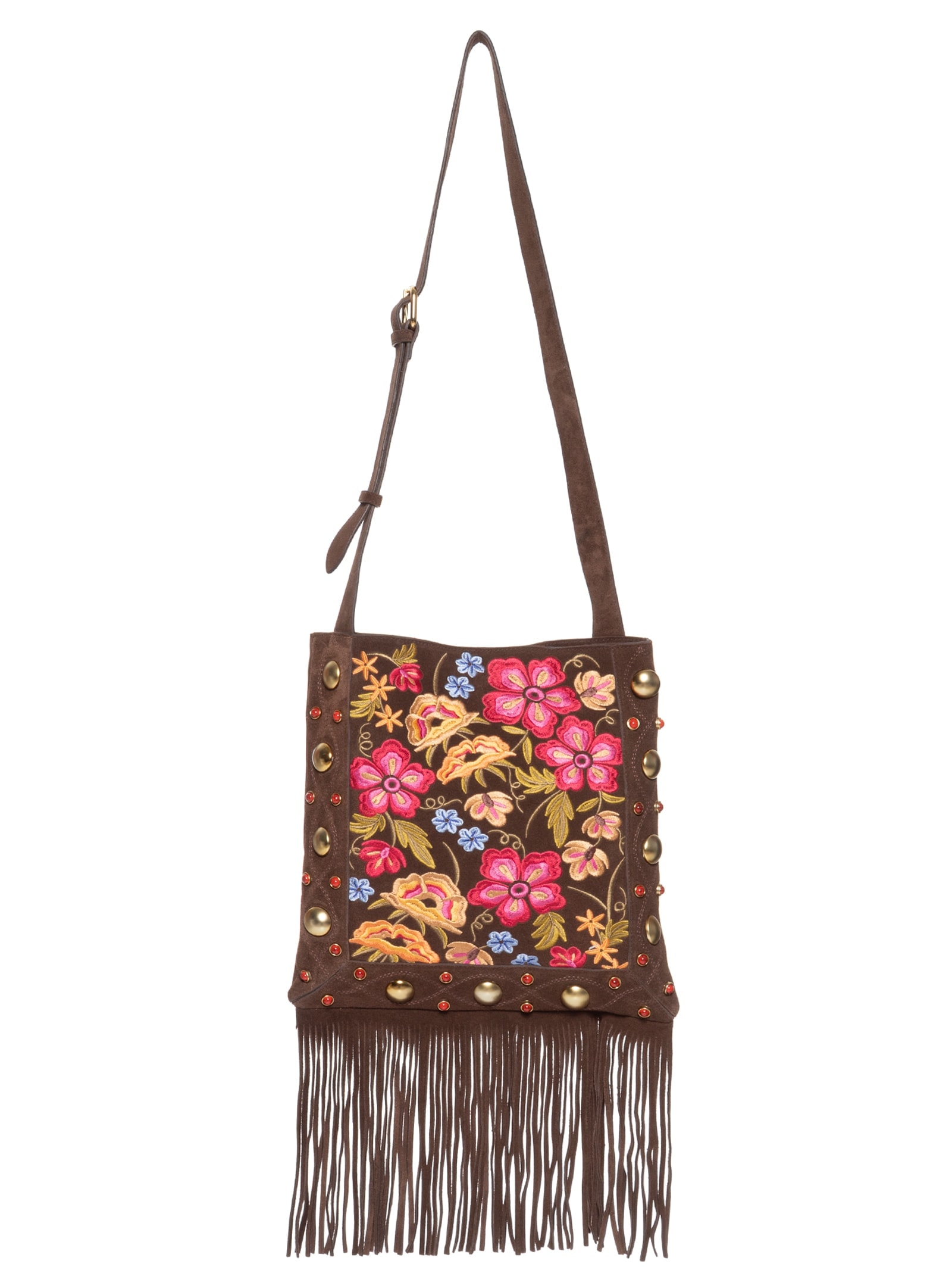 Bolsa Feminina Camurça Marrom Luiza Barcelos