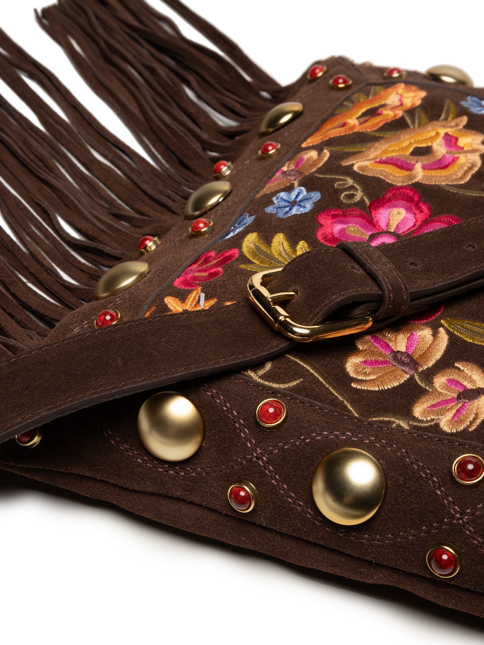 Bolsa Feminina Camurça Marrom Luiza Barcelos