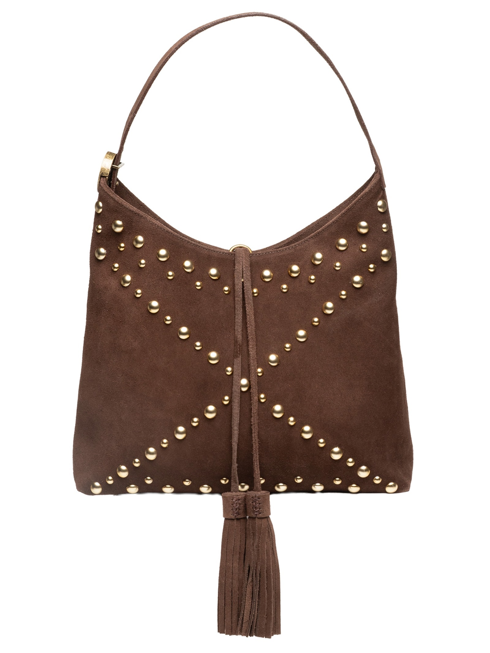 Bolsa Feminina Camurça Marrom Luiza Barcelos