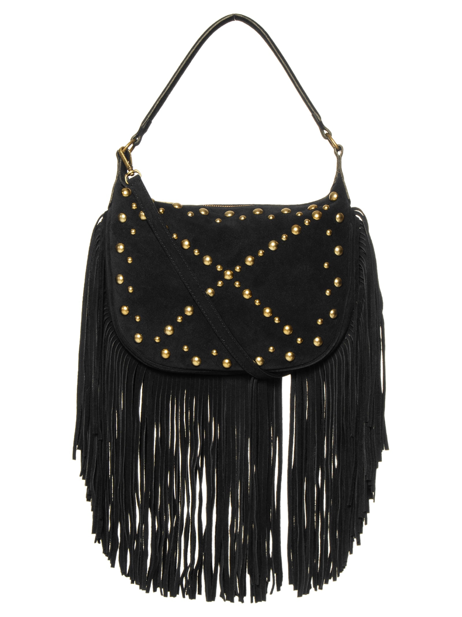 Bolsa Feminina Camurça Preto Luiza Barcelos