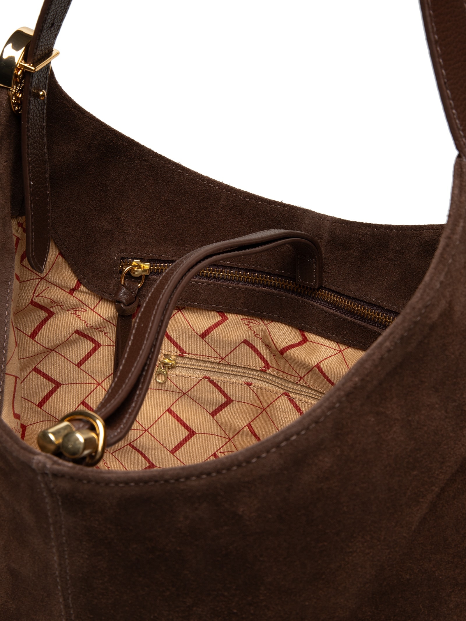 Bolsa Feminina Camurça Viena Coffe Marrom Luiza Barcelos