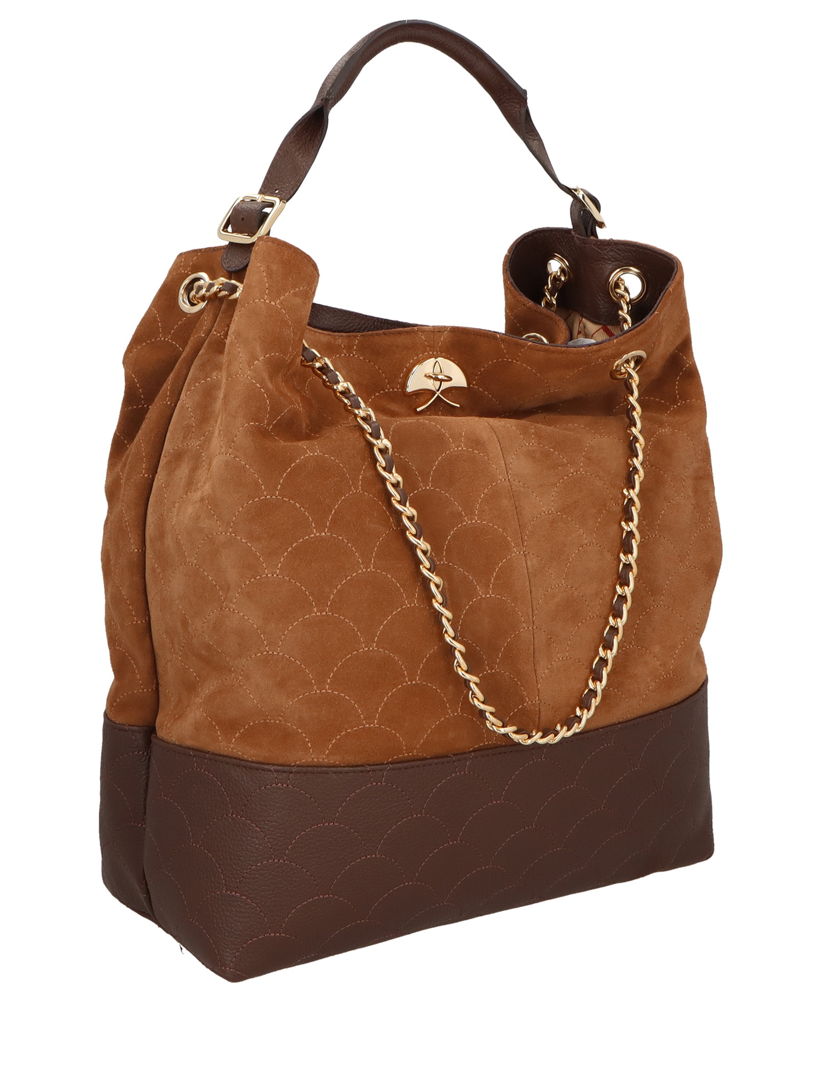 Bolsa Feminina Camurça/ Viena Marrom Luiza Barcelos