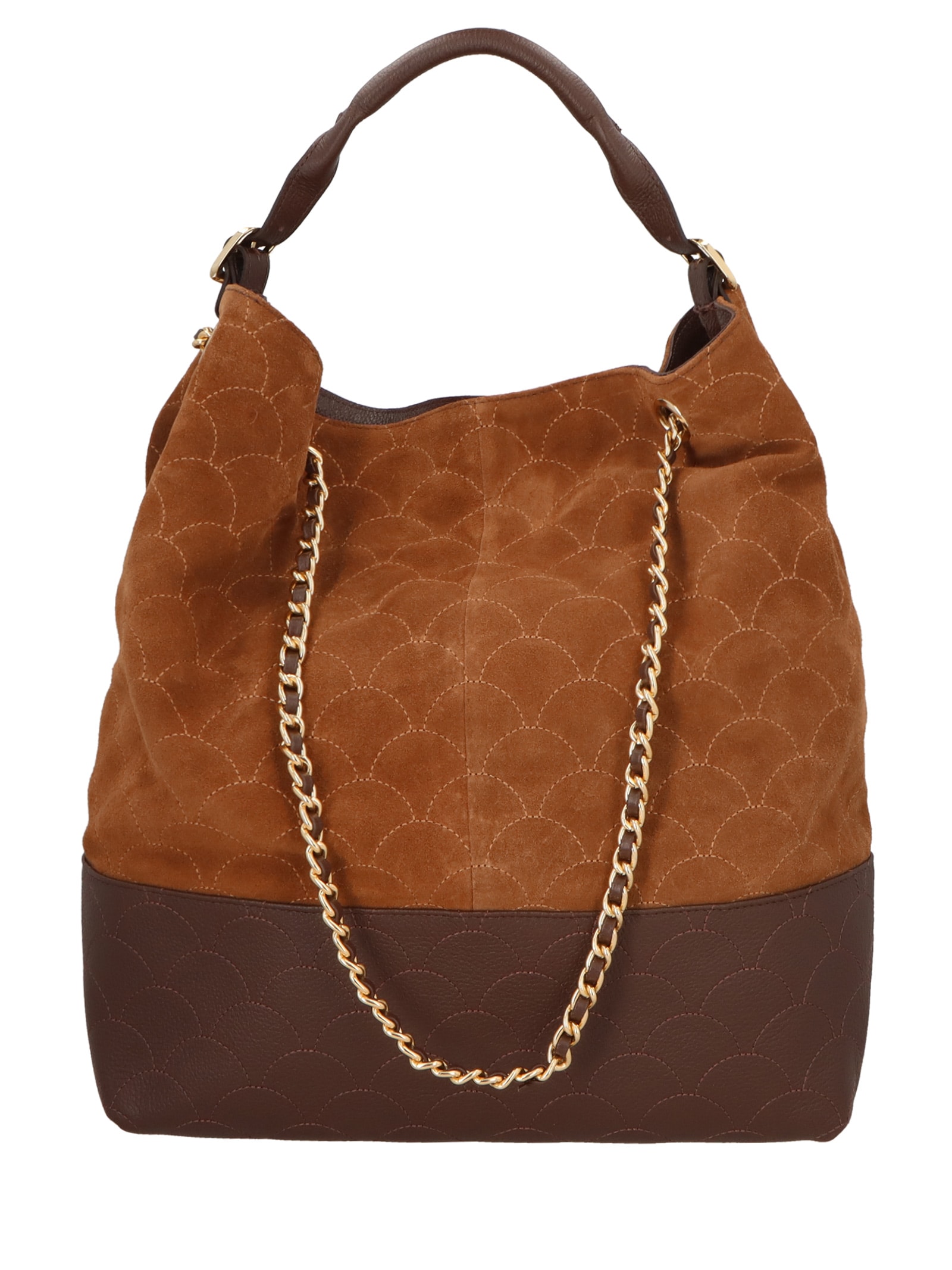 Bolsa Feminina Camurça/ Viena Marrom Luiza Barcelos