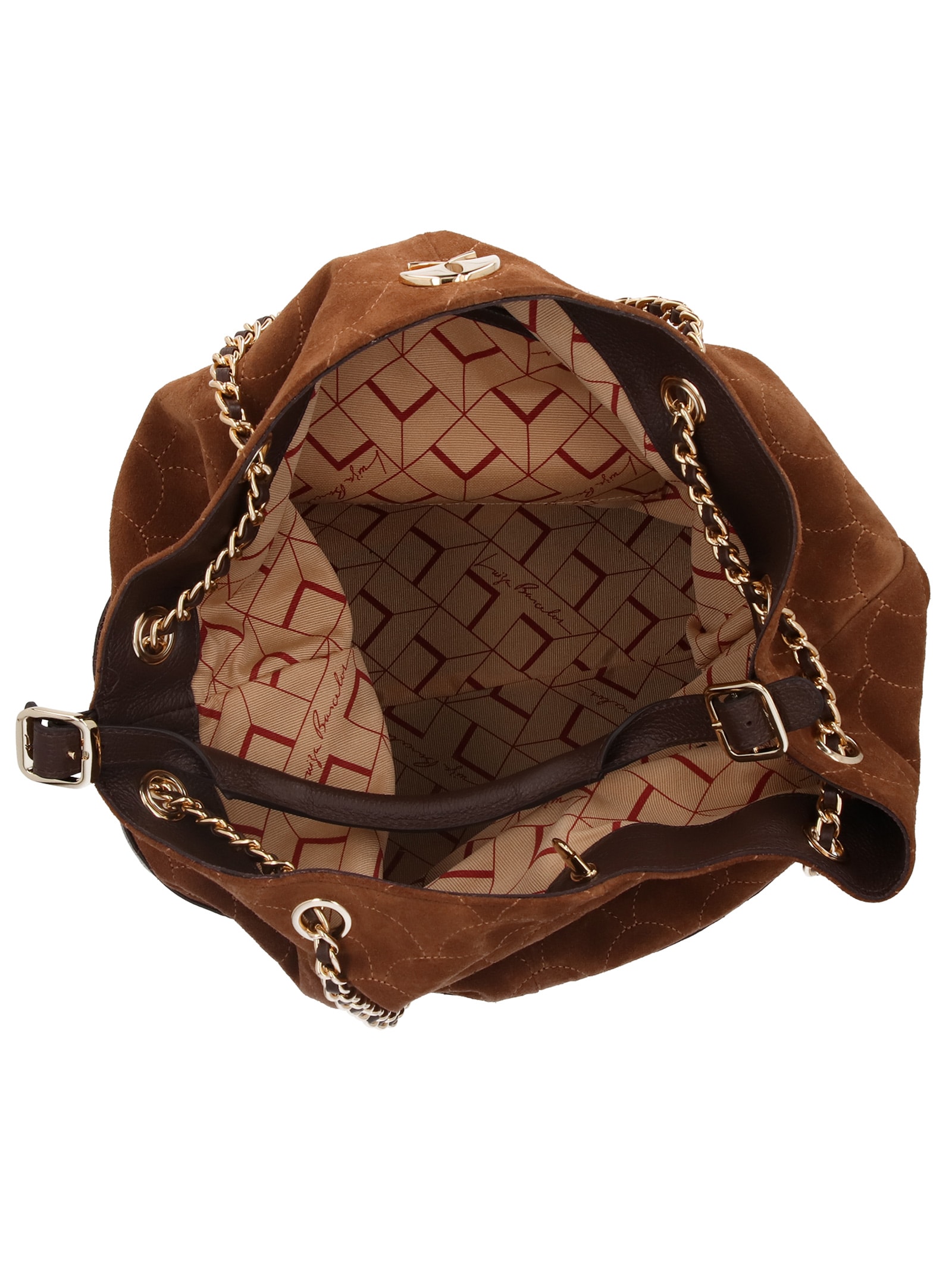 Bolsa Feminina Camurça/ Viena Marrom Luiza Barcelos