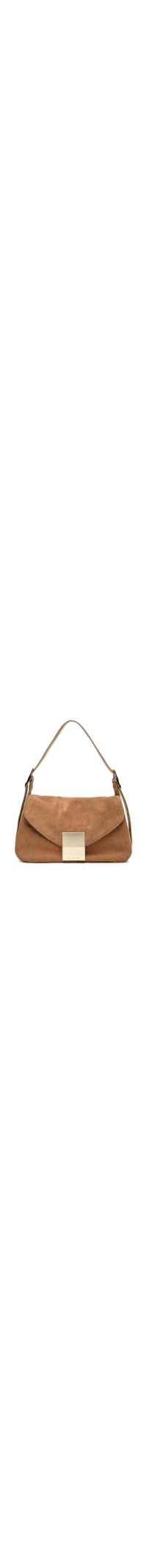 Bolsa Feminina Camurção Caramelo Enfeites - Marrom