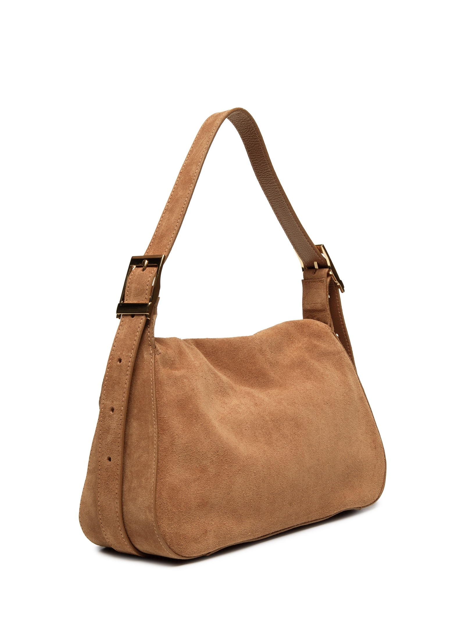 Bolsa Feminina  Camurção Caramelo Enfeites Marrom Luiza Barcelos