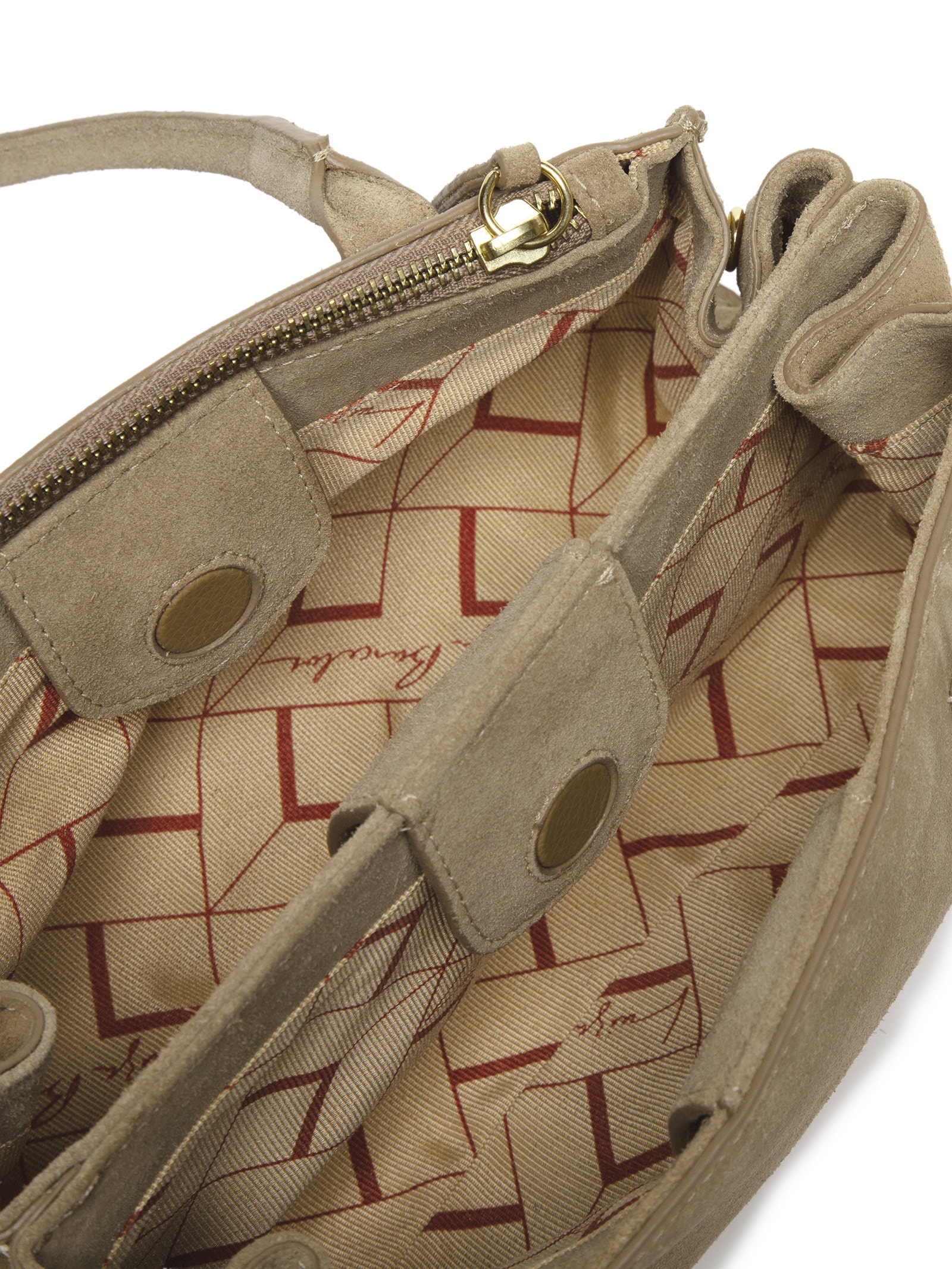 Bolsa Feminina Camurção Fendi Bege Luiza Barcelos