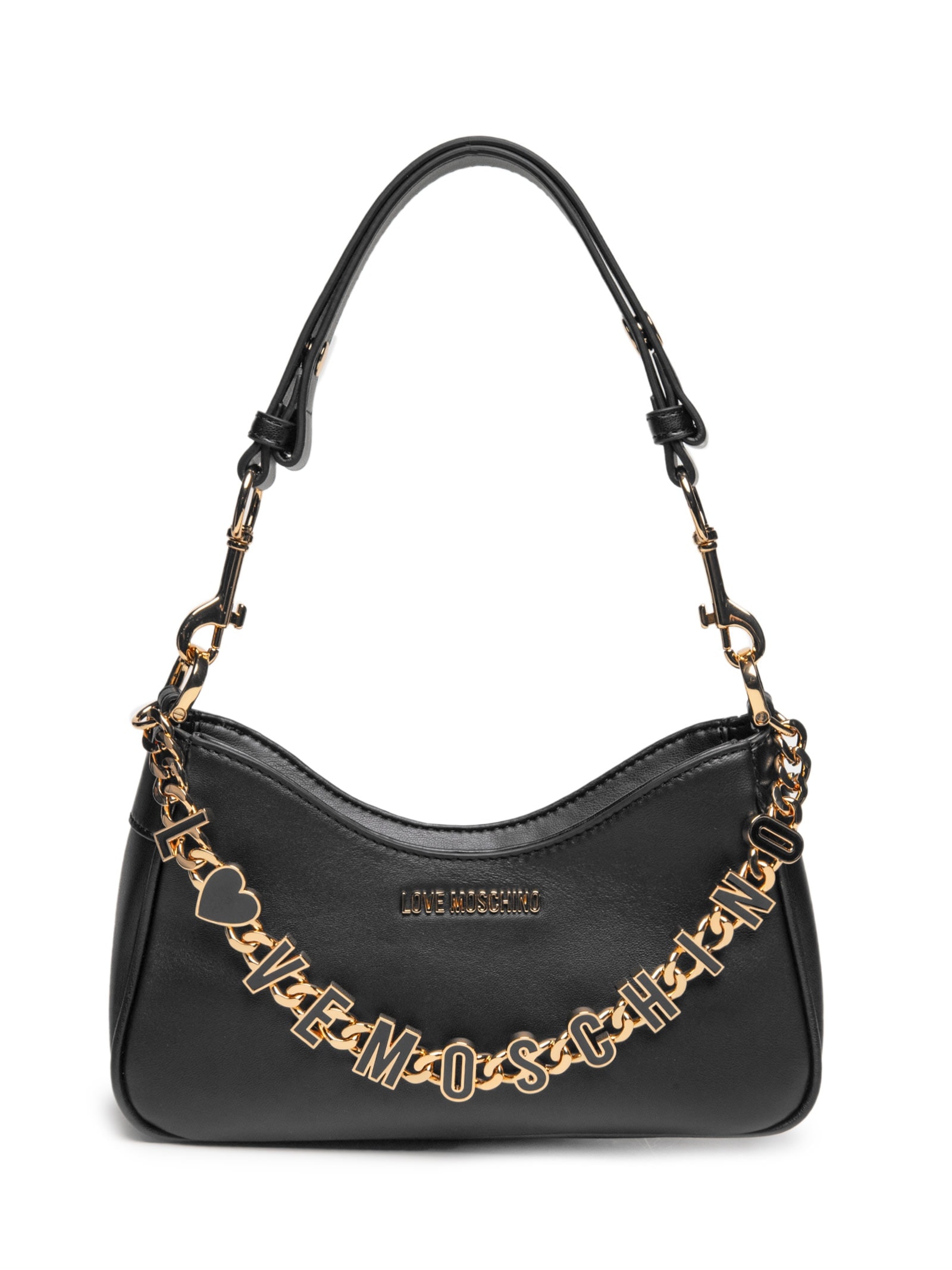 Bolsa Feminina Capra Em PU Preto Love Moschino
