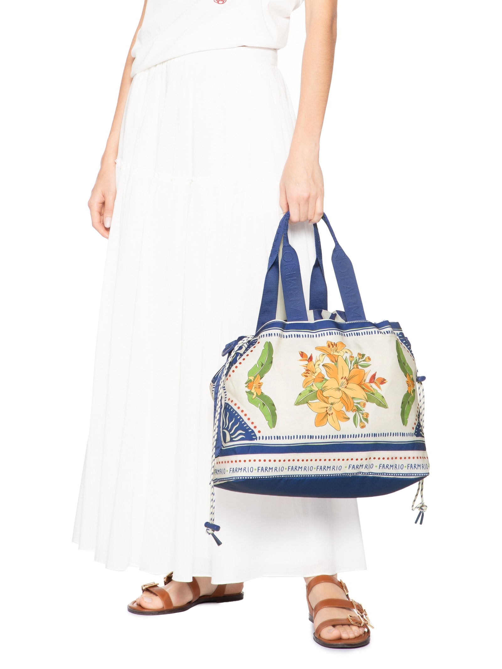 Bolsa Feminina Carioca Destino Tropical Azul Farm Etc