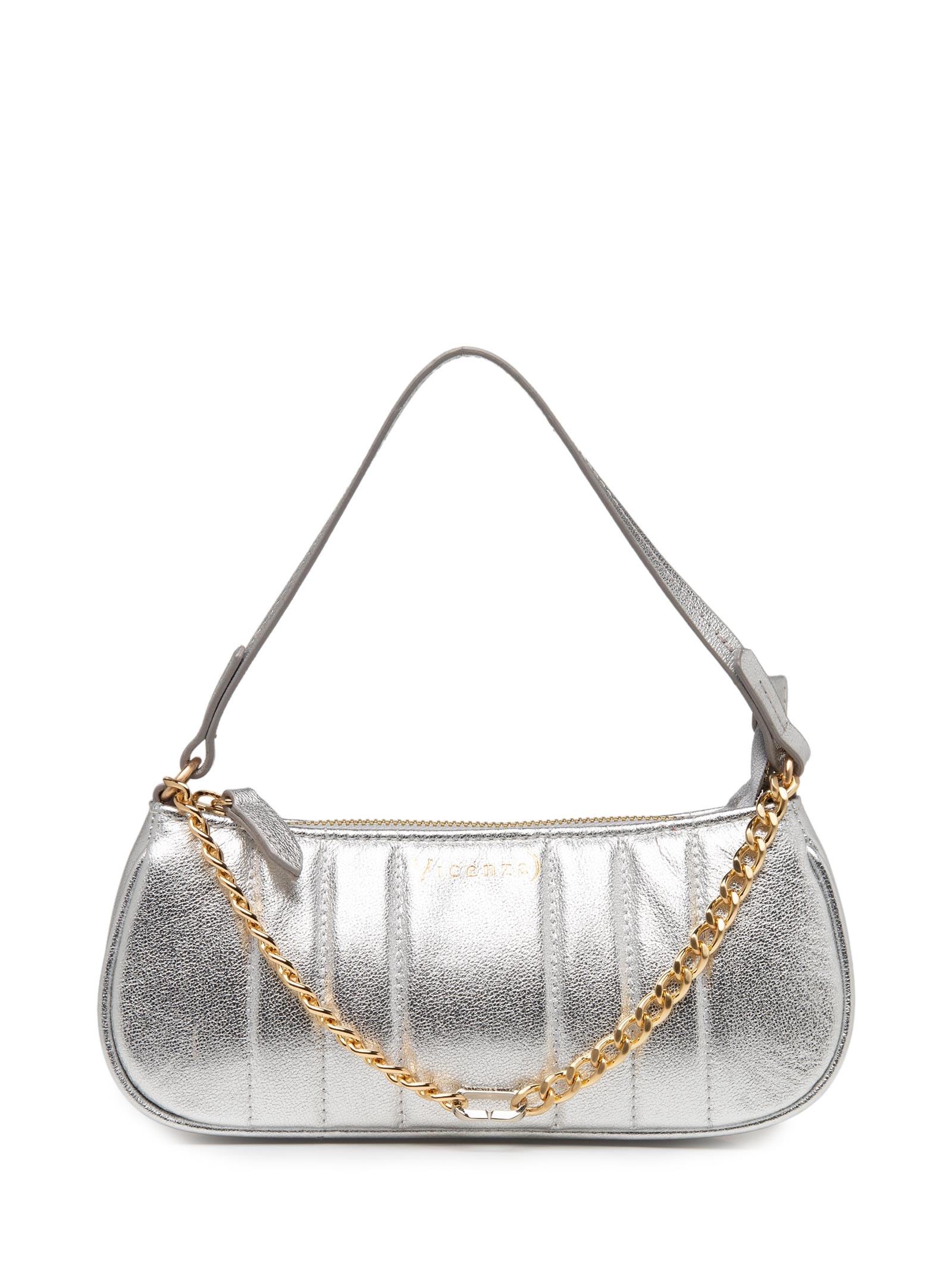 Bolsa Feminina Cascais Metal Prateado Vicenza