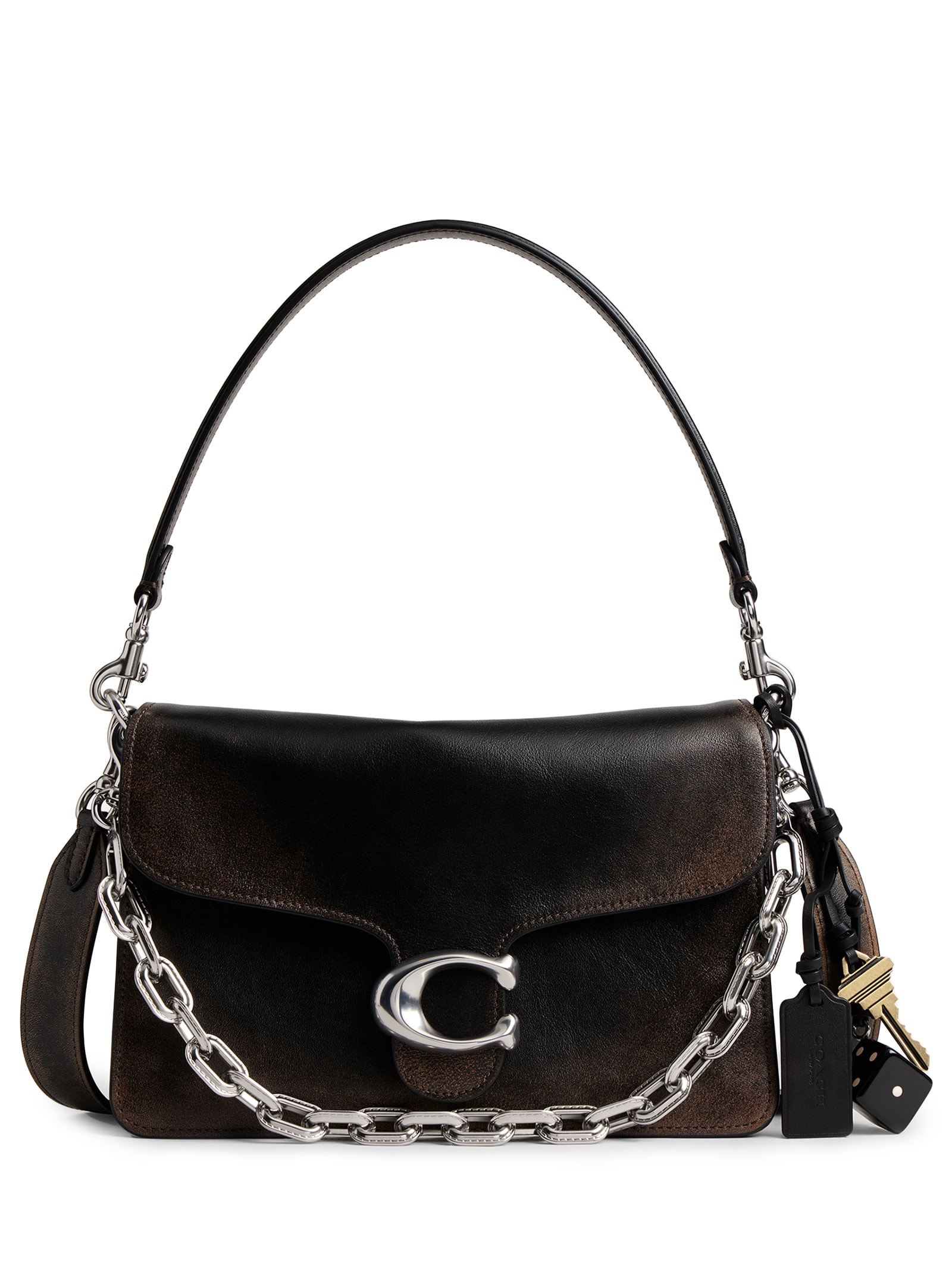 Bolsa Feminina Chain Tabby Shoulder Loved Leather Preto Coach