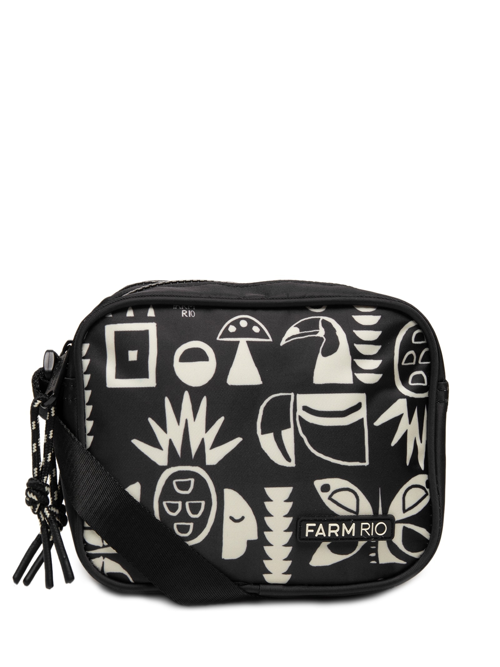 Bolsa Feminina Chamego Lenço Tropicano Preto Farm Etc