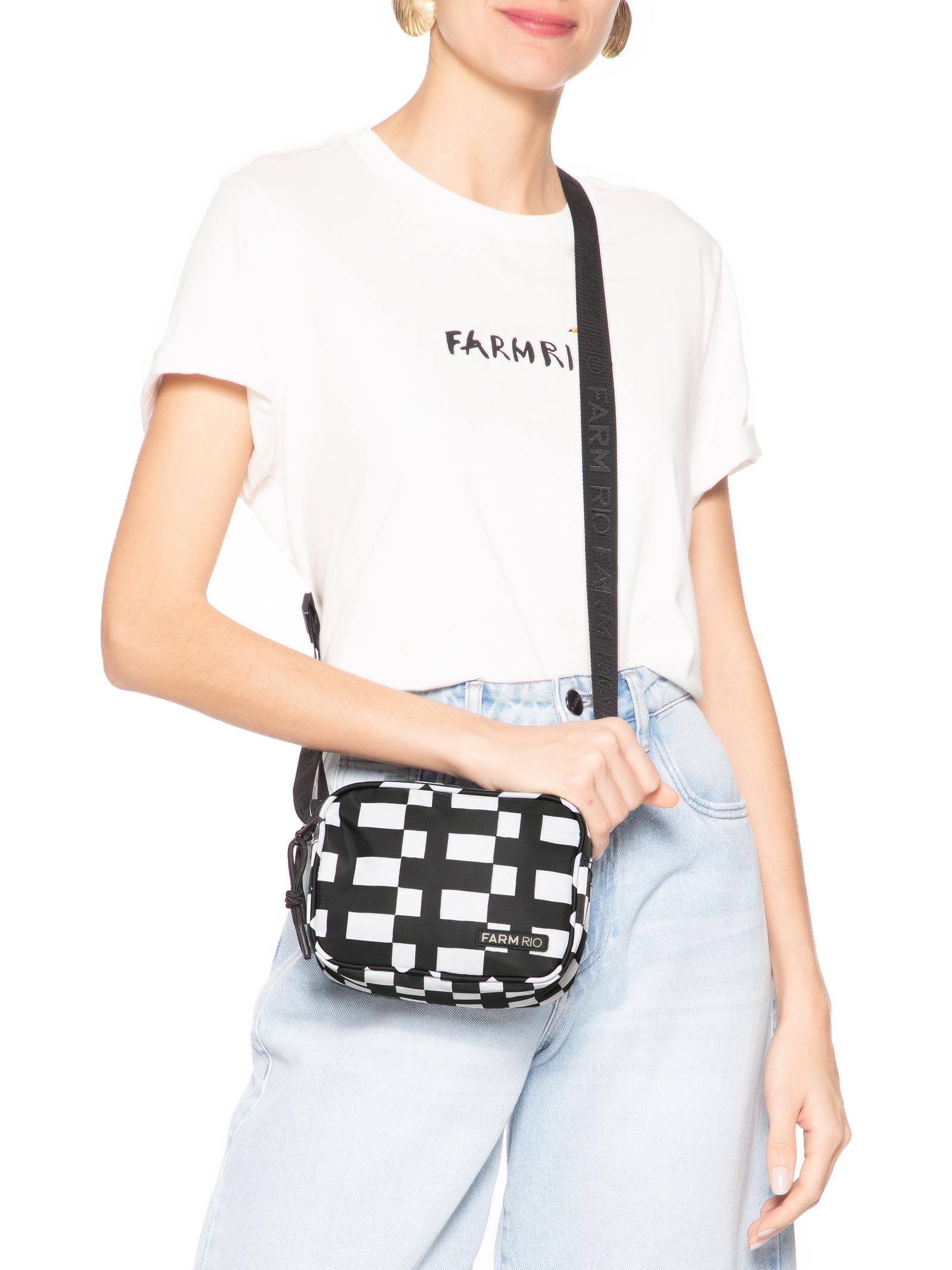 Bolsa Feminina Chamego Sonho Gráfico Preto Farm Etc