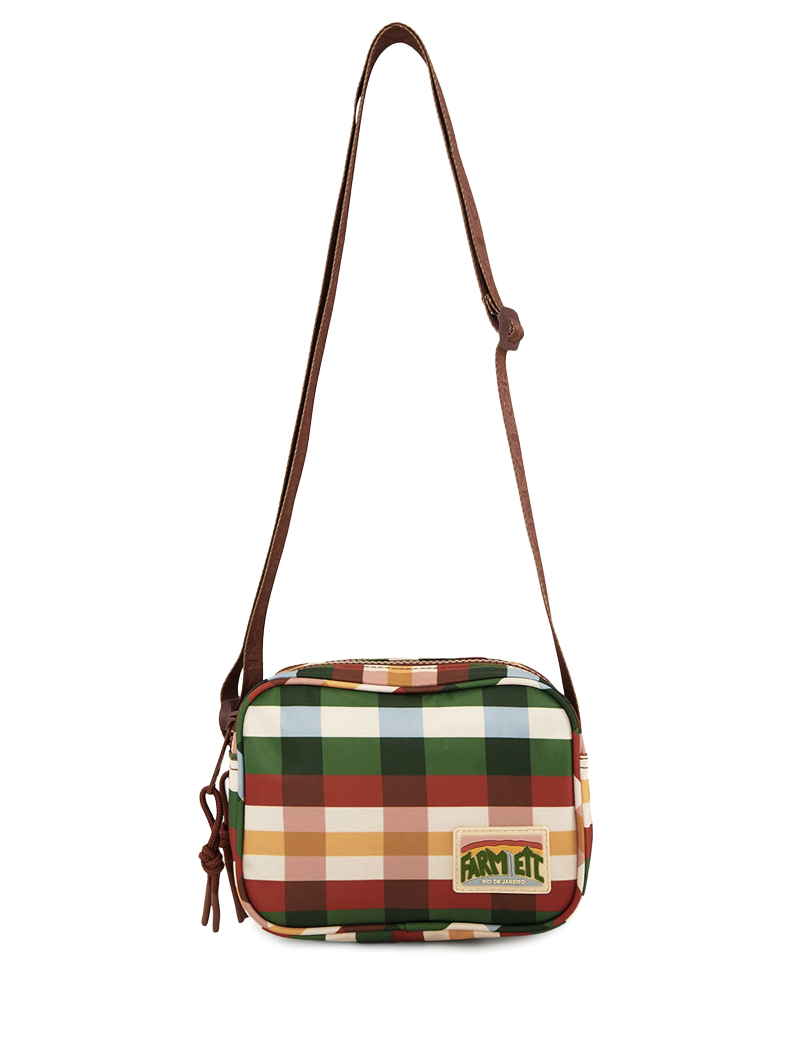 Bolsa Feminina Chamego Xadrez Multi Marrom Farm Etc