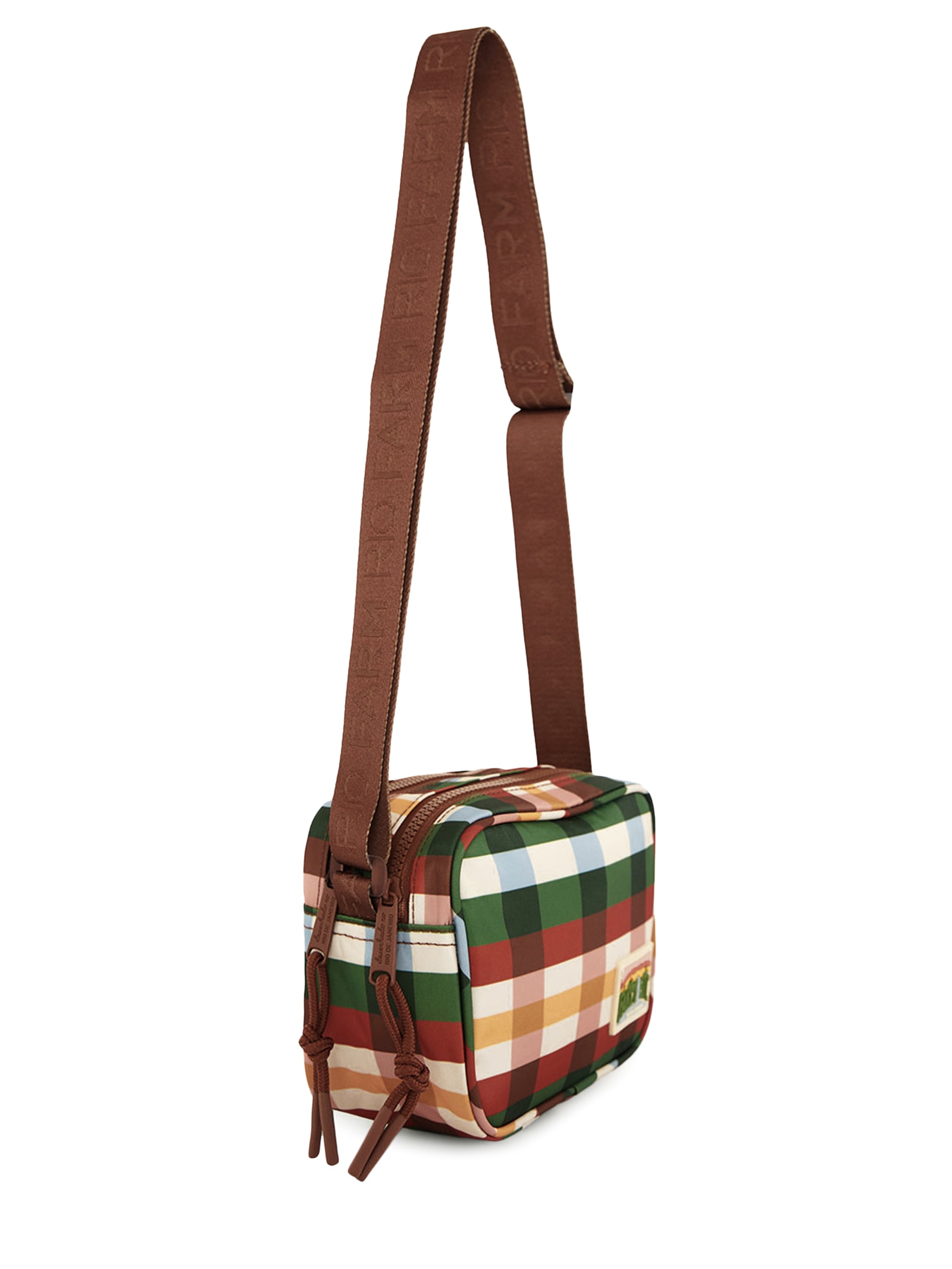 Bolsa Feminina Chamego Xadrez Multi Marrom Farm Etc