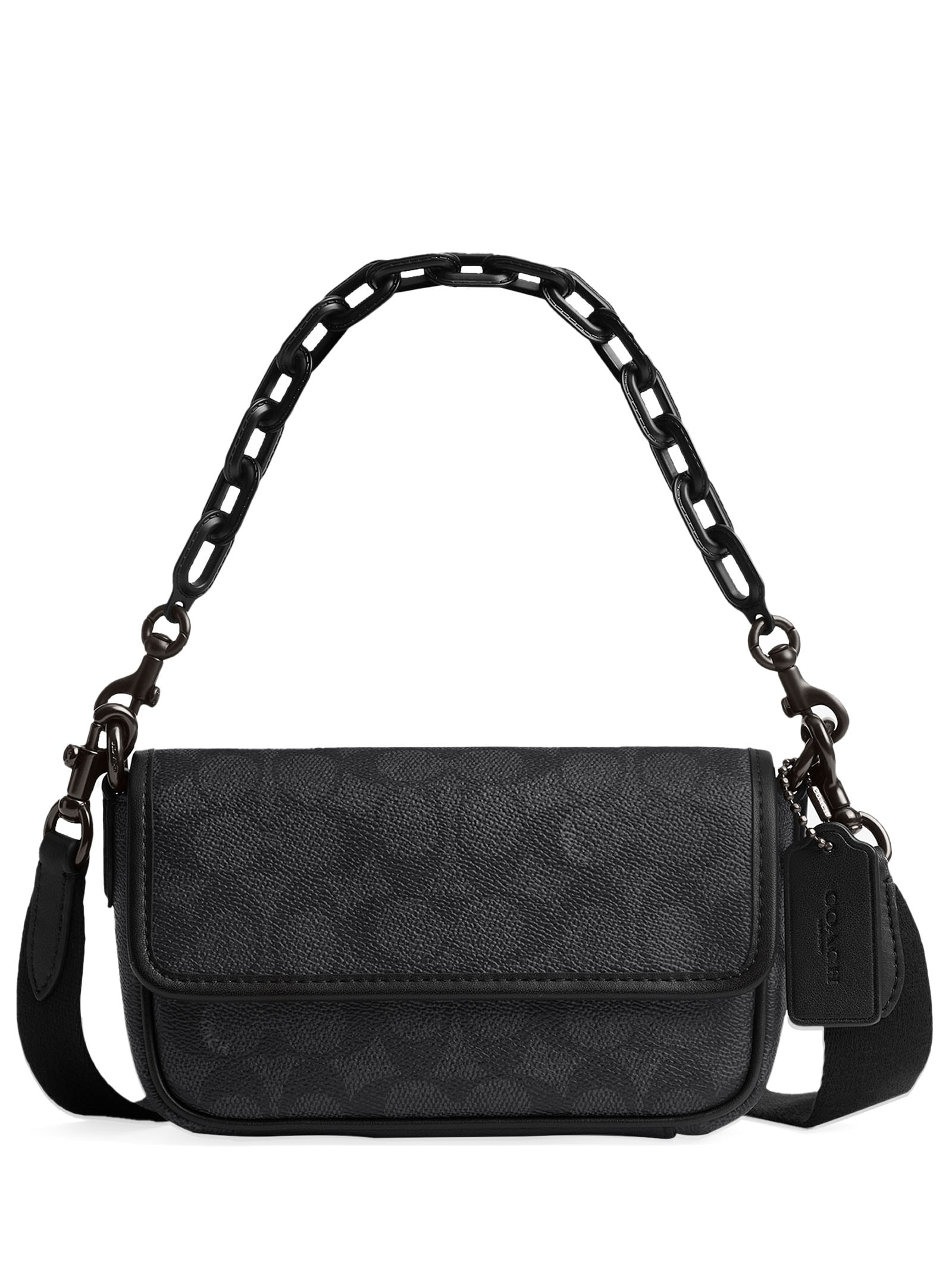 Bolsa Feminina Charter Flap Crossbody 18 Signature - Coach - Preto