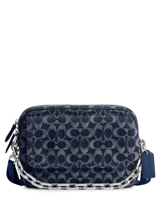 Bolsa Feminina Charter Flap Crossbody 24 Signature Denim – Azul