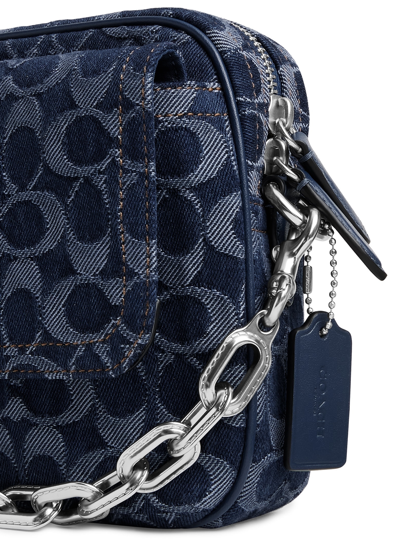 Coach - Bolsa Feminina Charter Flap Crossbody 24 Signature Denim