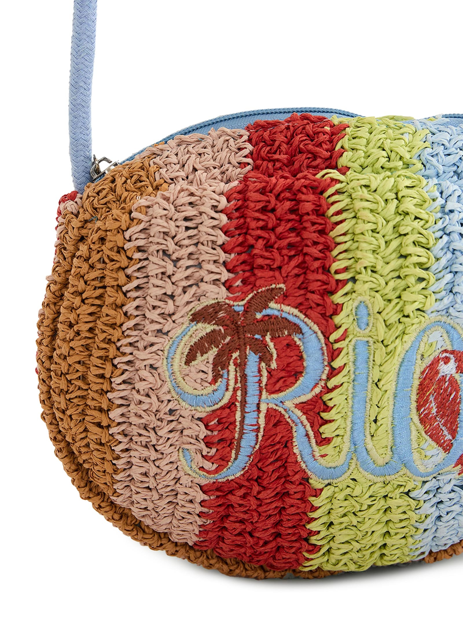 Bolsa Feminina Chuchu Artesanal Rio Listra Azul Farm Etc