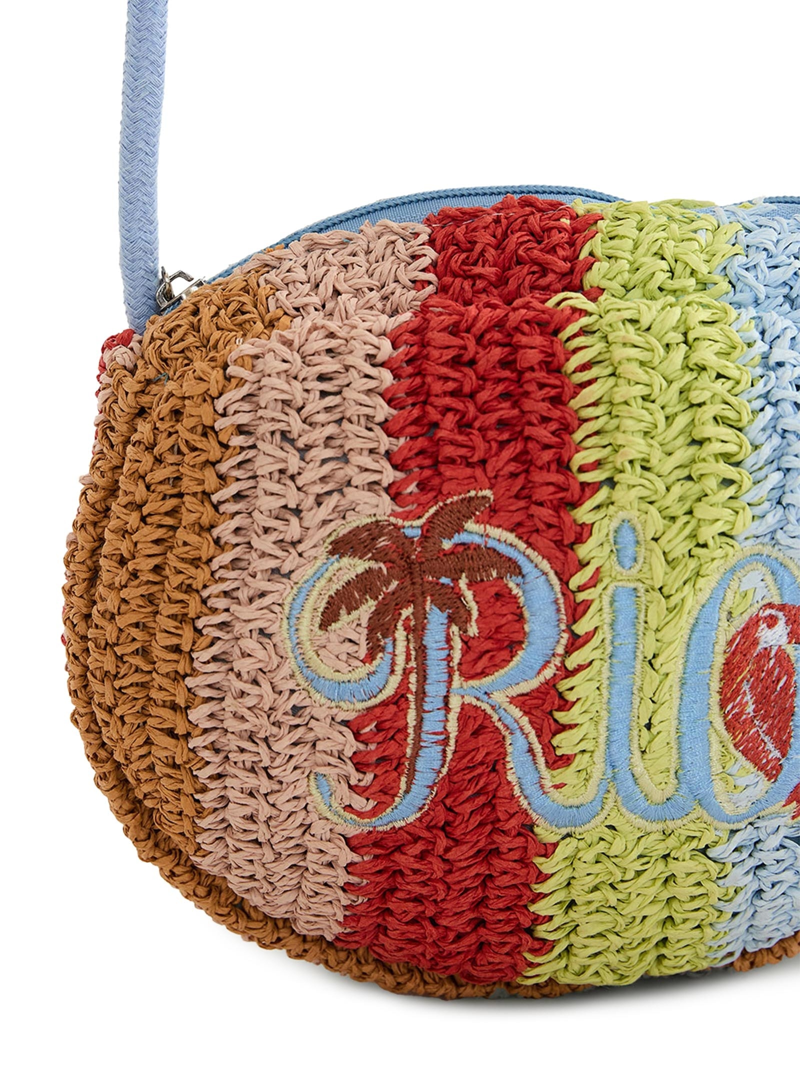 Bolsa Feminina Chuchu Artesanal Rio Listra Azul Farm Etc