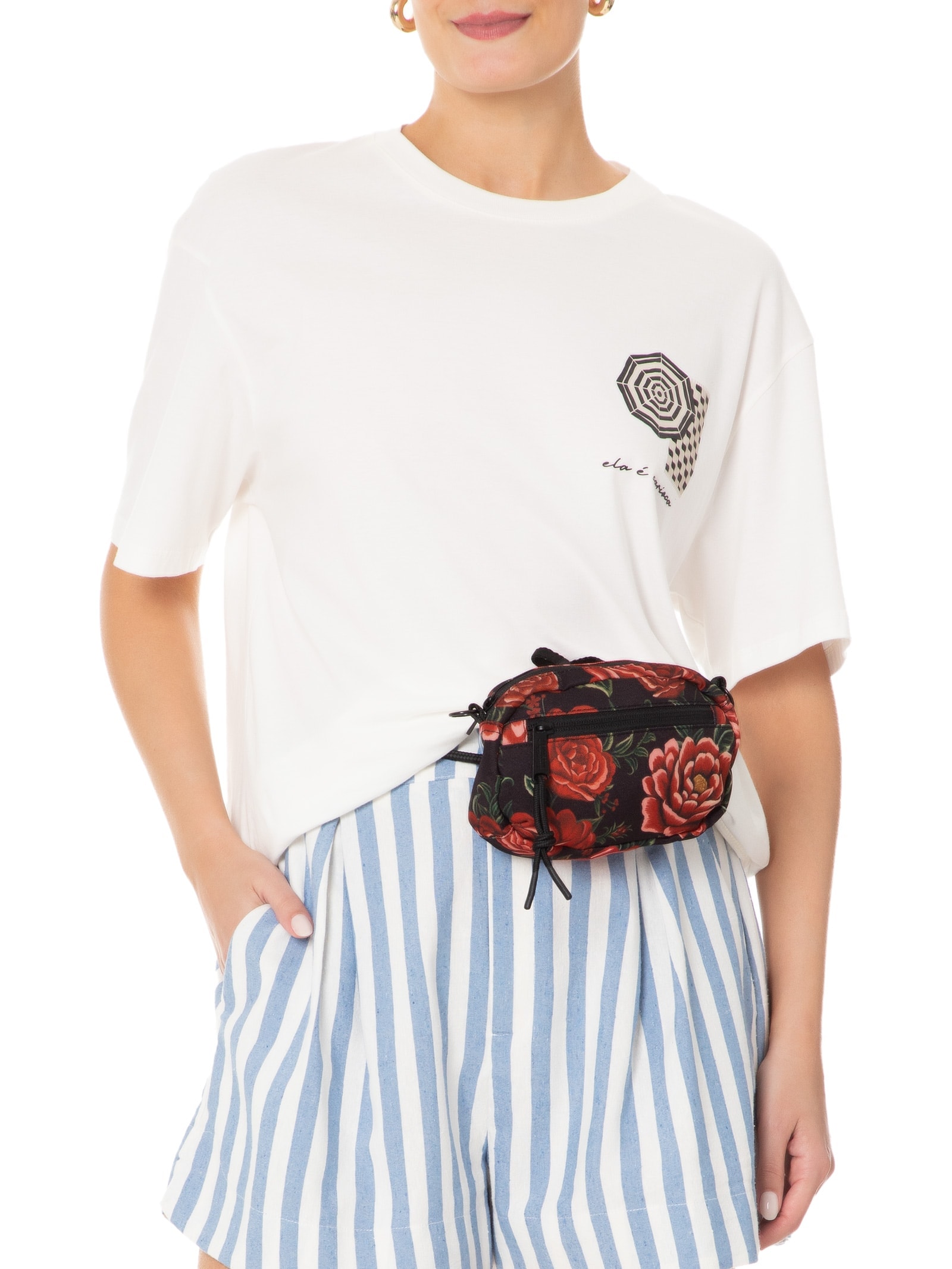 Bolsa Feminina Chuchu Rosália Preto Farm Etc