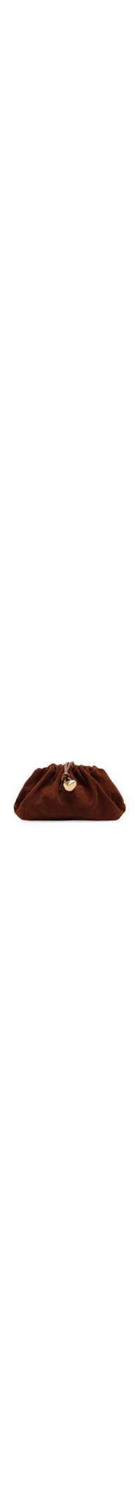 Bolsa Feminina Clutch Camurça Média Corrente - Marrom