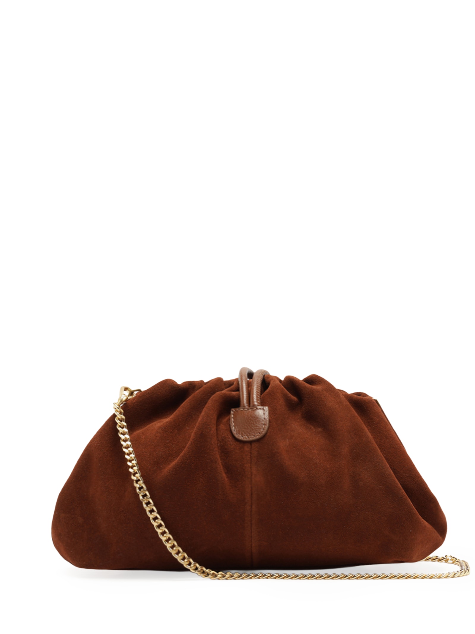 Bolsa Feminina Clutch Camurça Média Corrente Marrom Arezzo