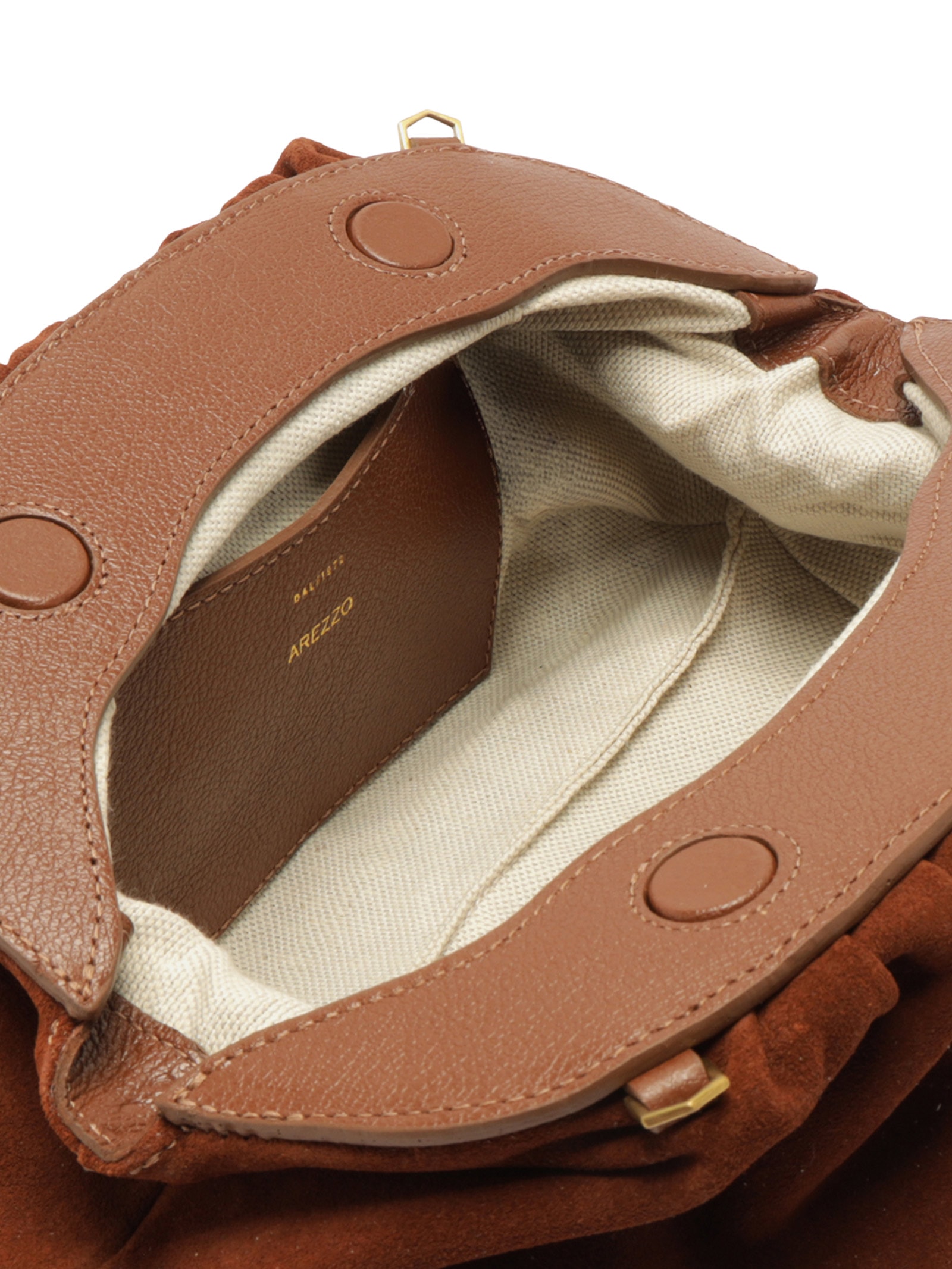 Bolsa Feminina Clutch Camurça Média Corrente Marrom Arezzo
